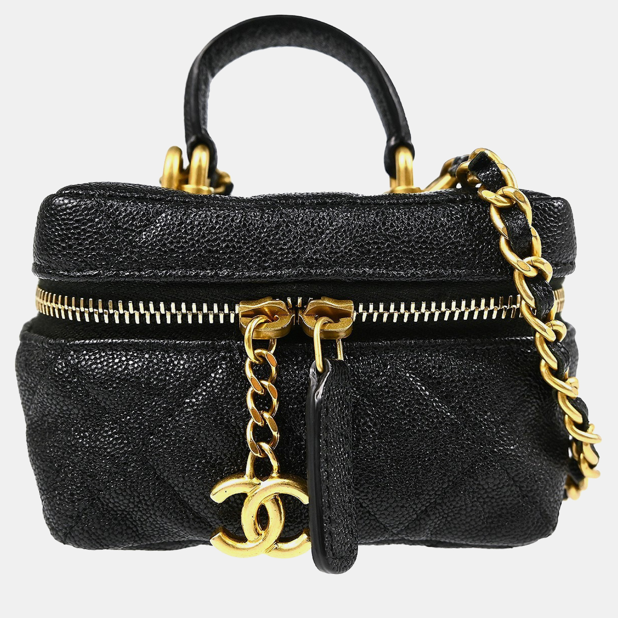 

Chanel Black Calfskin 2way Handbag Pouch