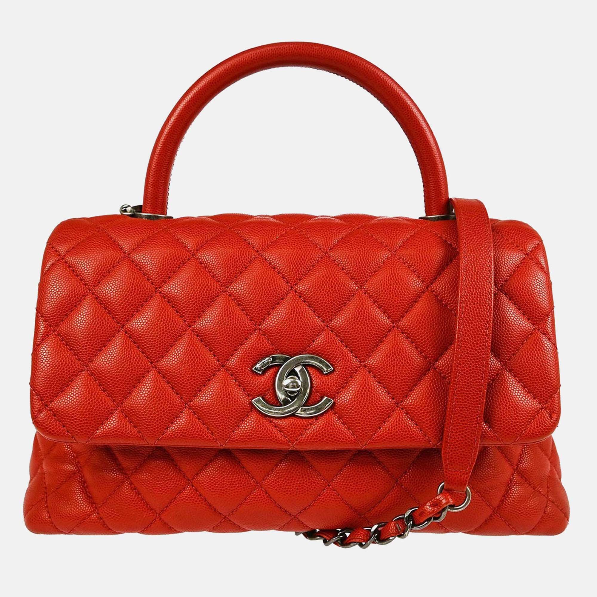 

Chanel Red Calfskin 2way Handbag