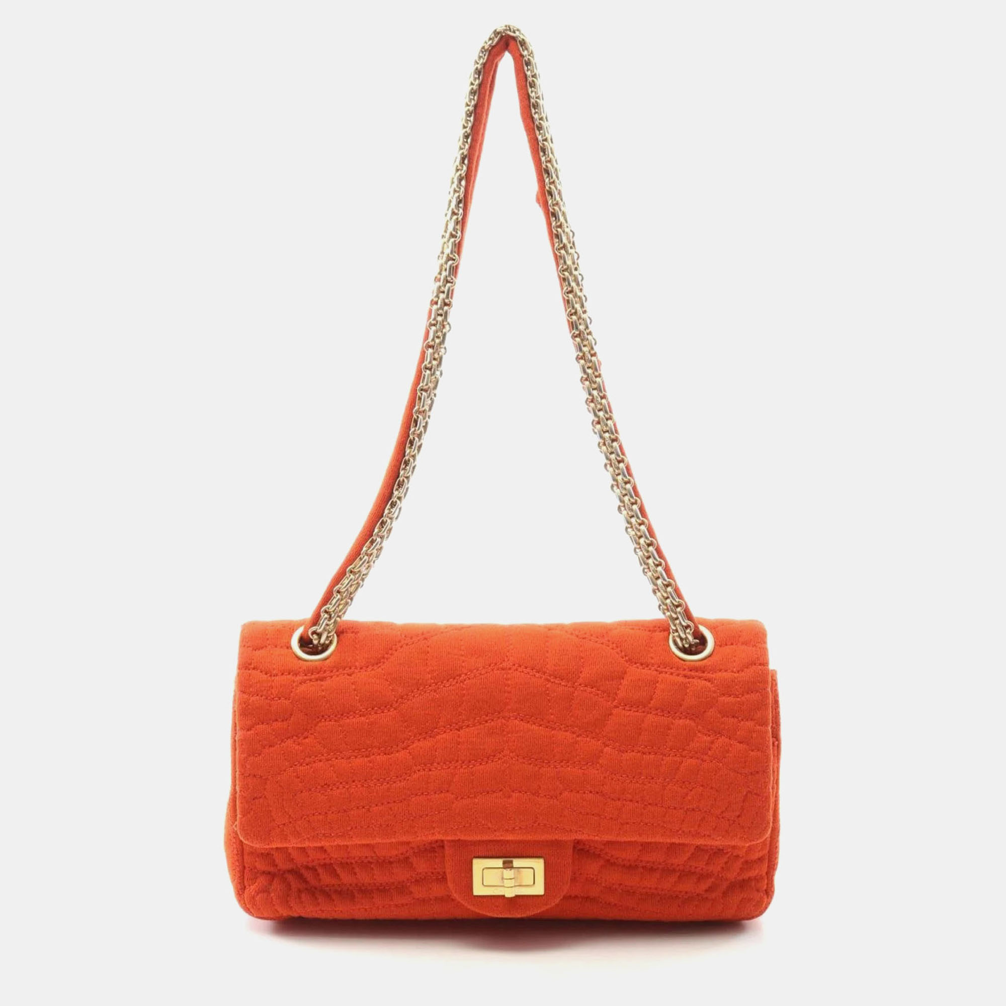 

Chanel 2.55 Shoulder Bag Canvas Orange, Red