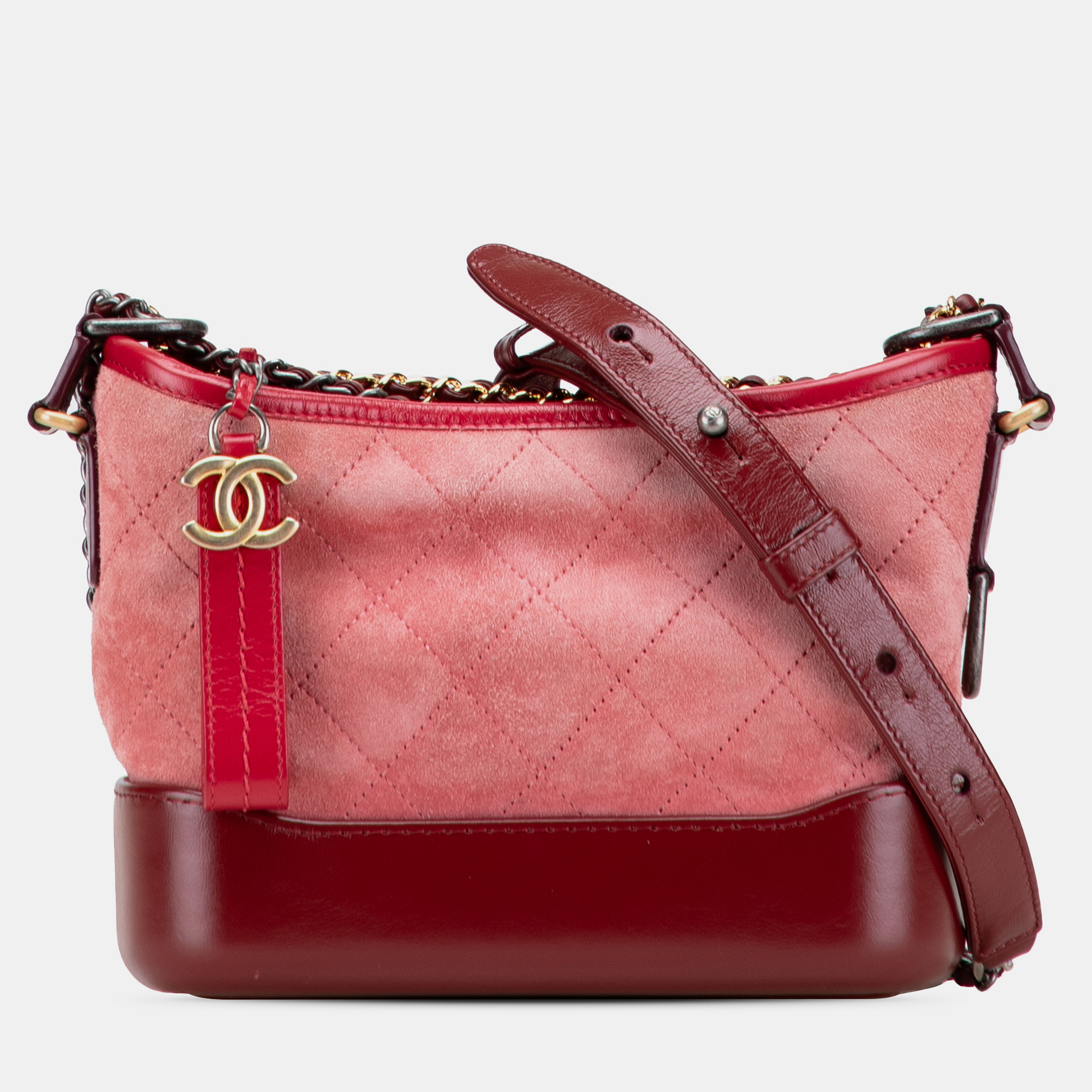 

Chanel Red Small Suede Gabrielle Crossbody