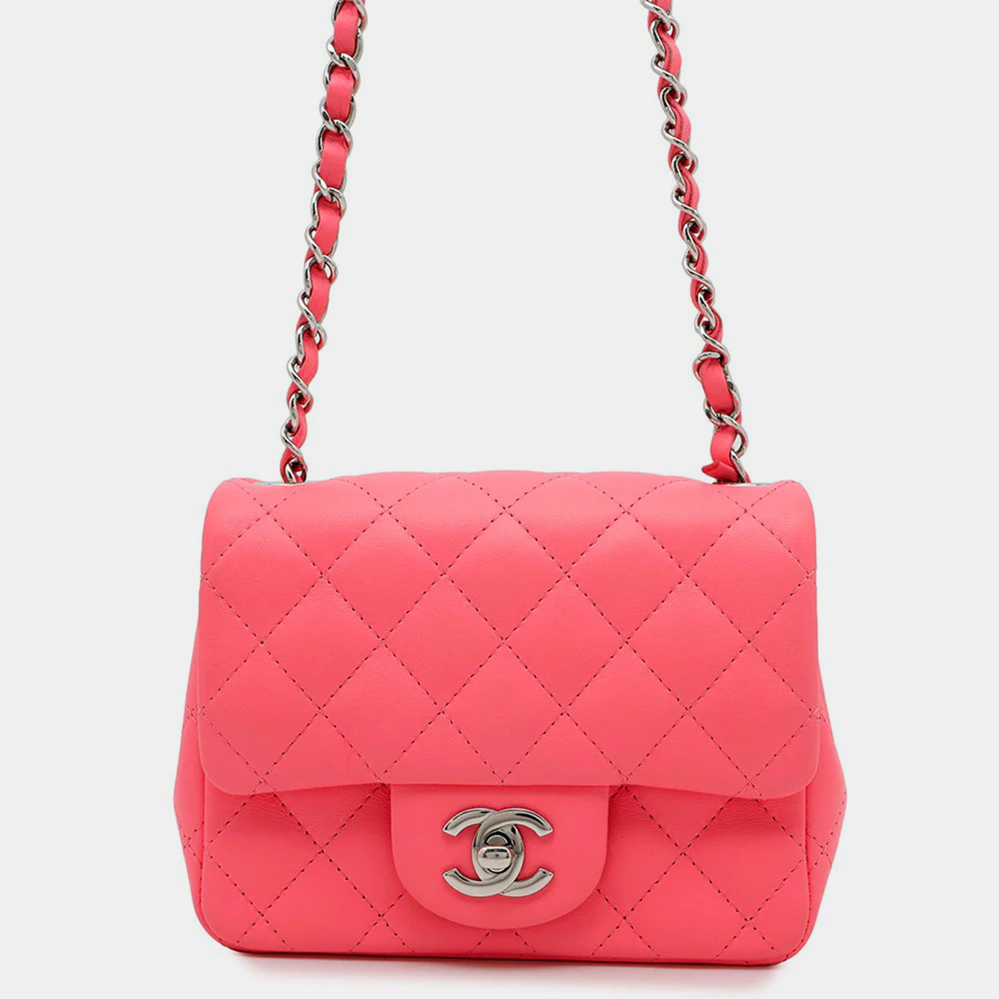 

Chanel Mini Flap Pink Lambskin Shoulder Bag