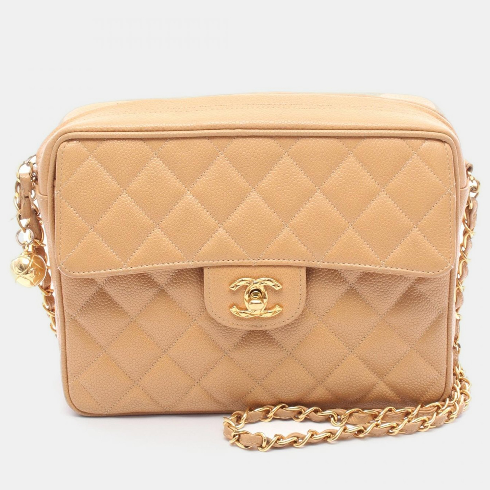 

Chanel Matelasse Chain Crossbody Shoulder Bag Calfskin Brown Ghw