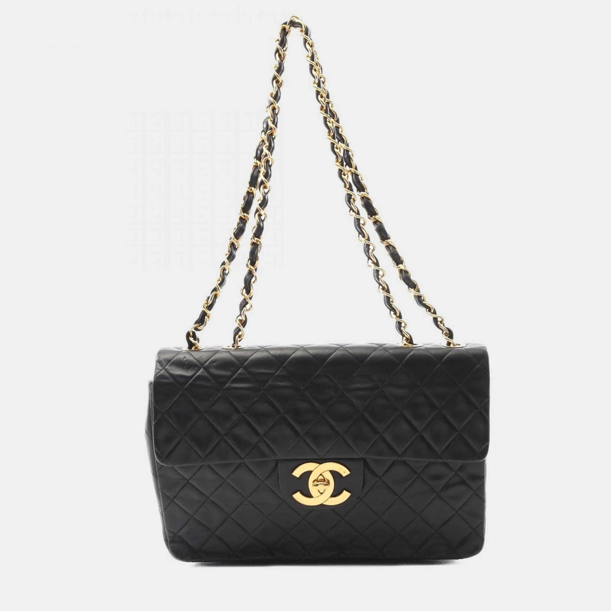 

Chanel Jumbo Matelasse 34 Chain Shoulder Bag Lambskin Black