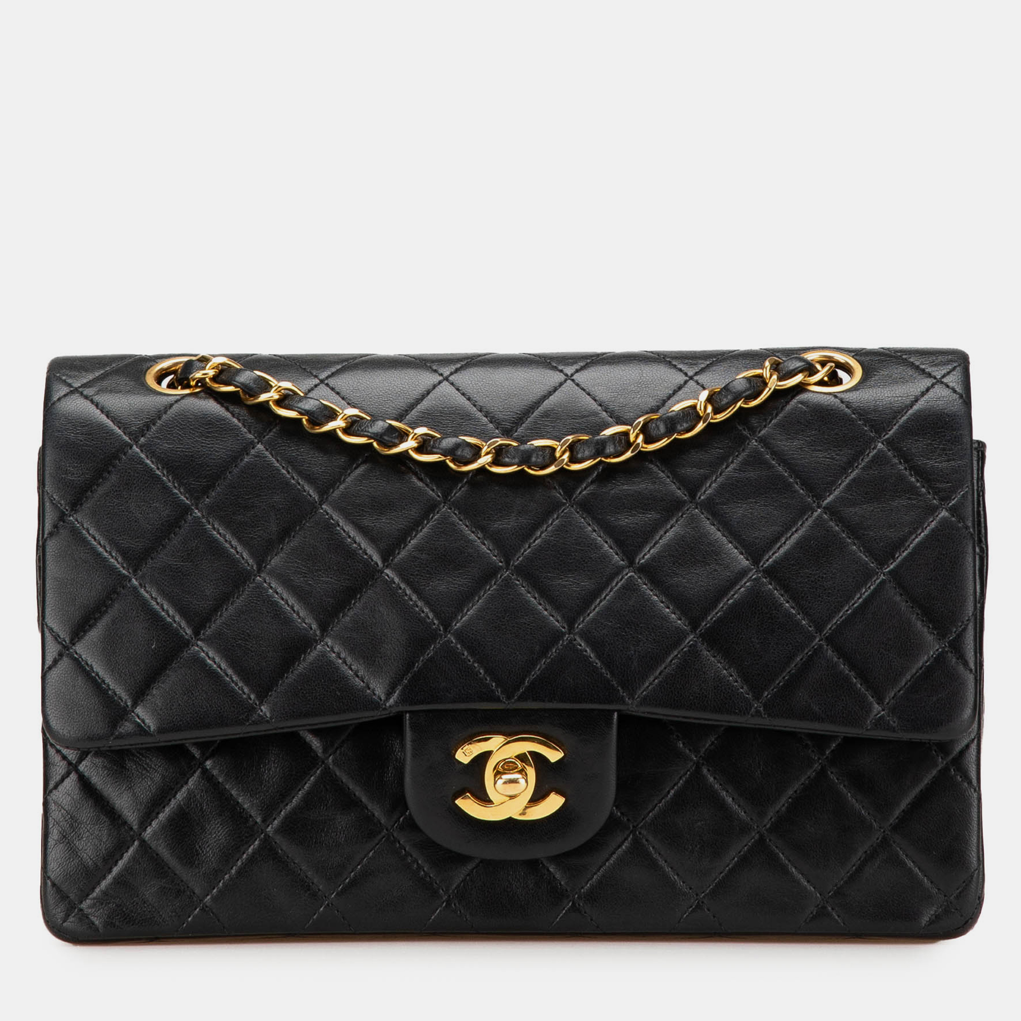 

Chanel Black Medium Classic Lambskin Double Flap