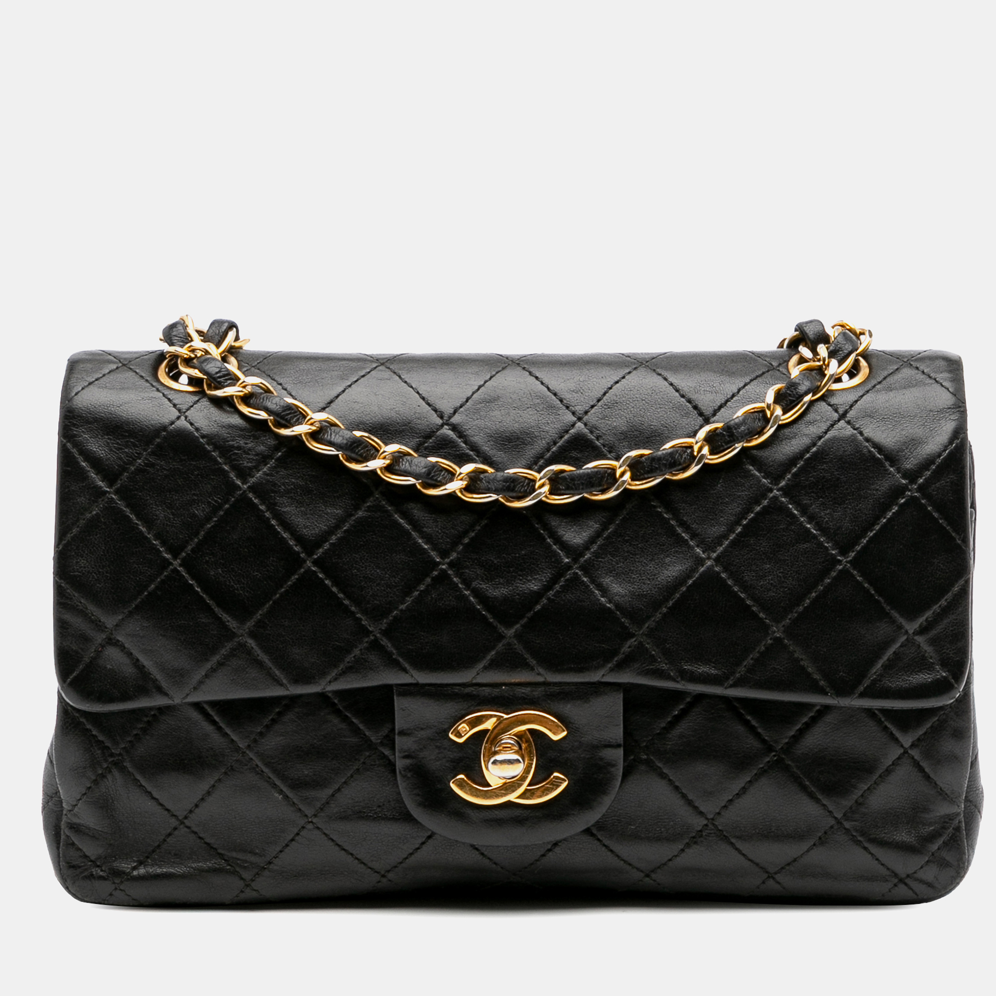 

Chanel Black Small Classic Lambskin Double Flap