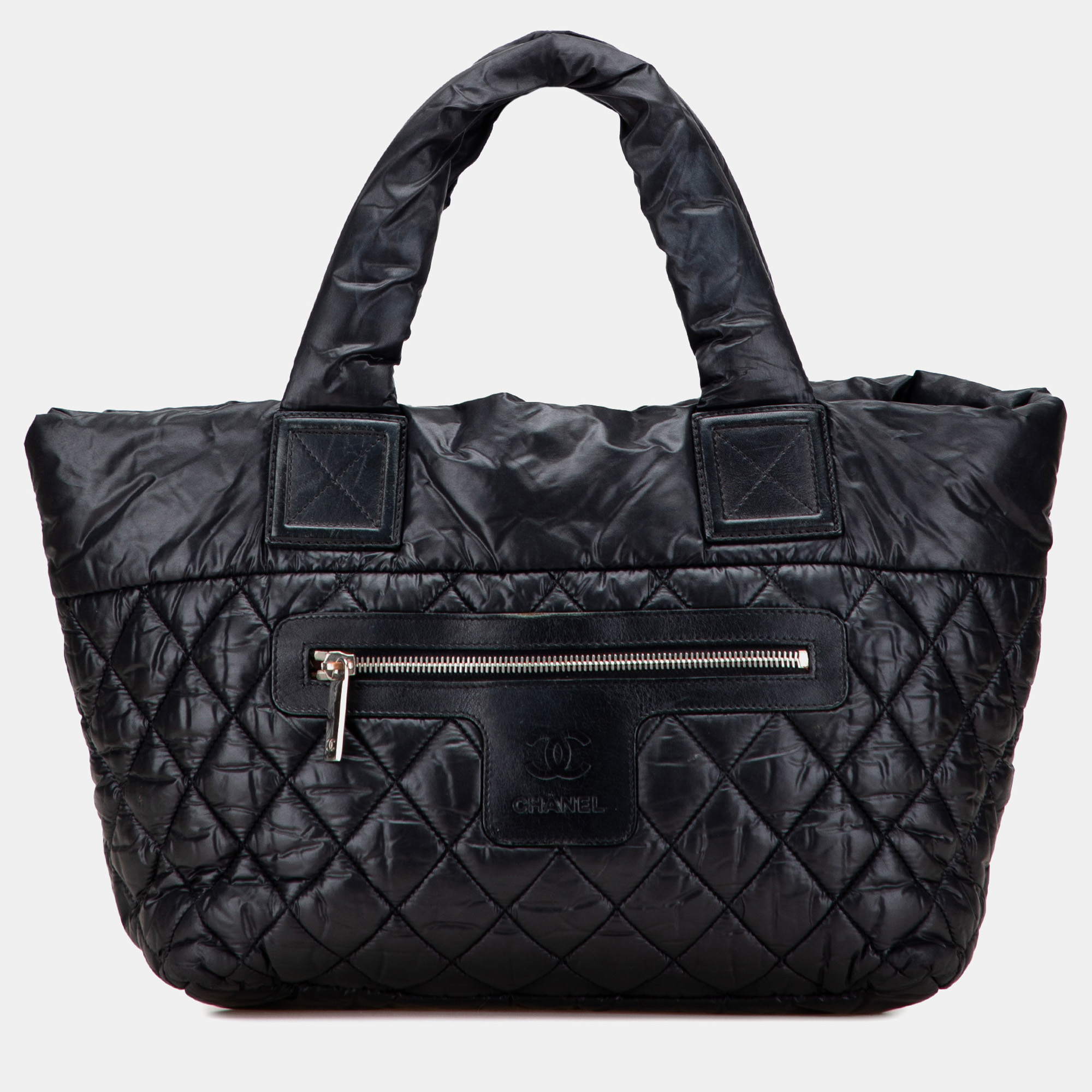 

Chanel Black Small Quilted Nylon Coco Cocoon Tote
