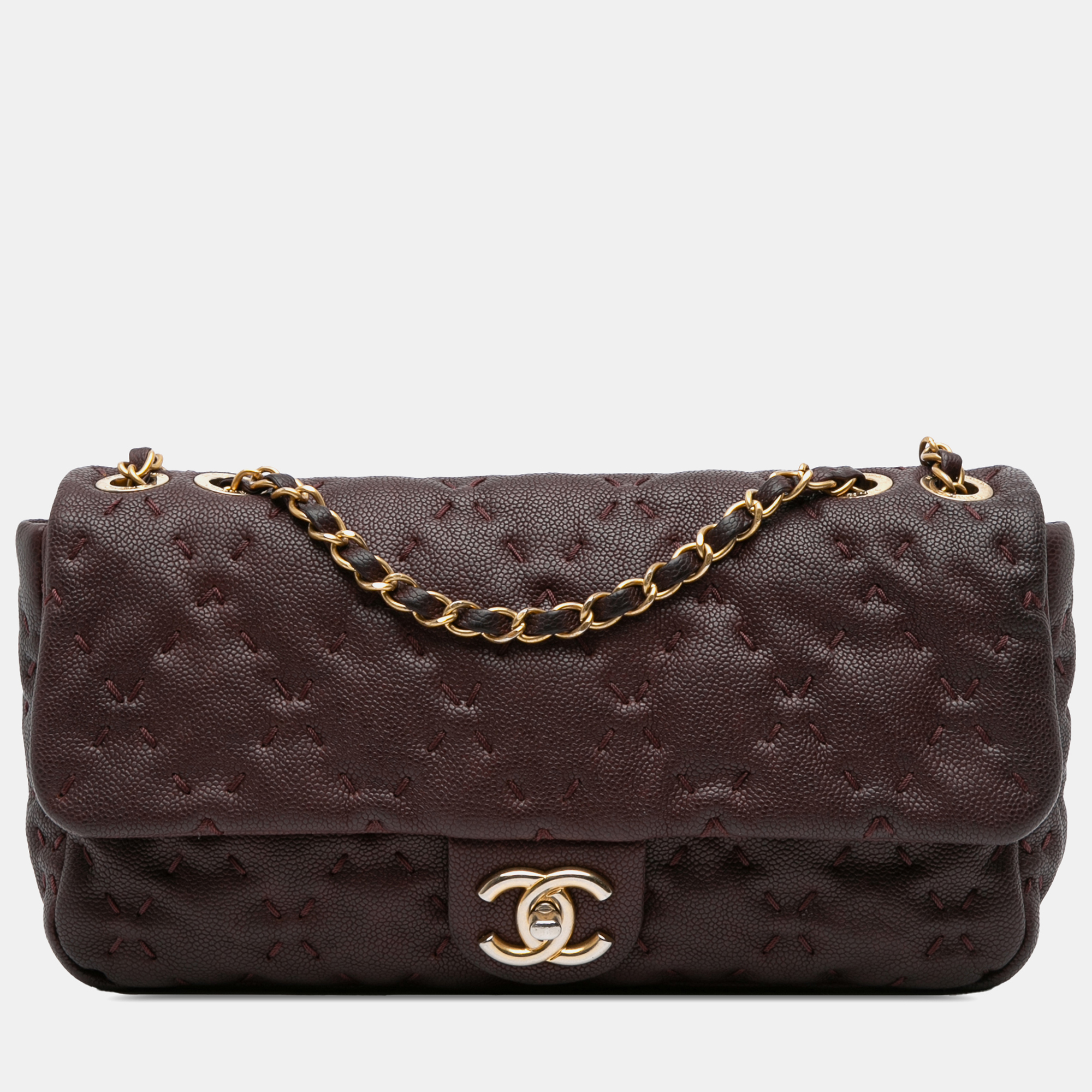 

Chanel Red Caviar Wild Stitch Flap