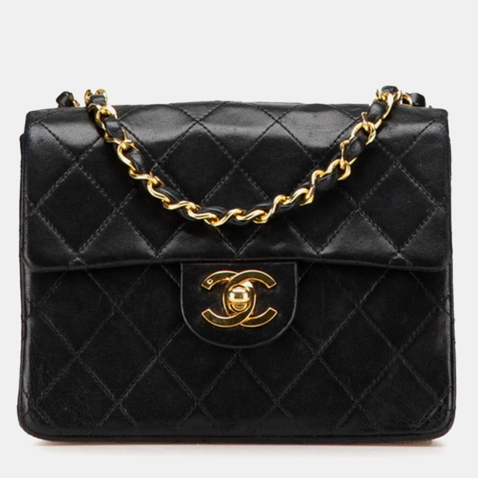 

Chanel Mini Classic Black Lambskin Shoulder Bag
