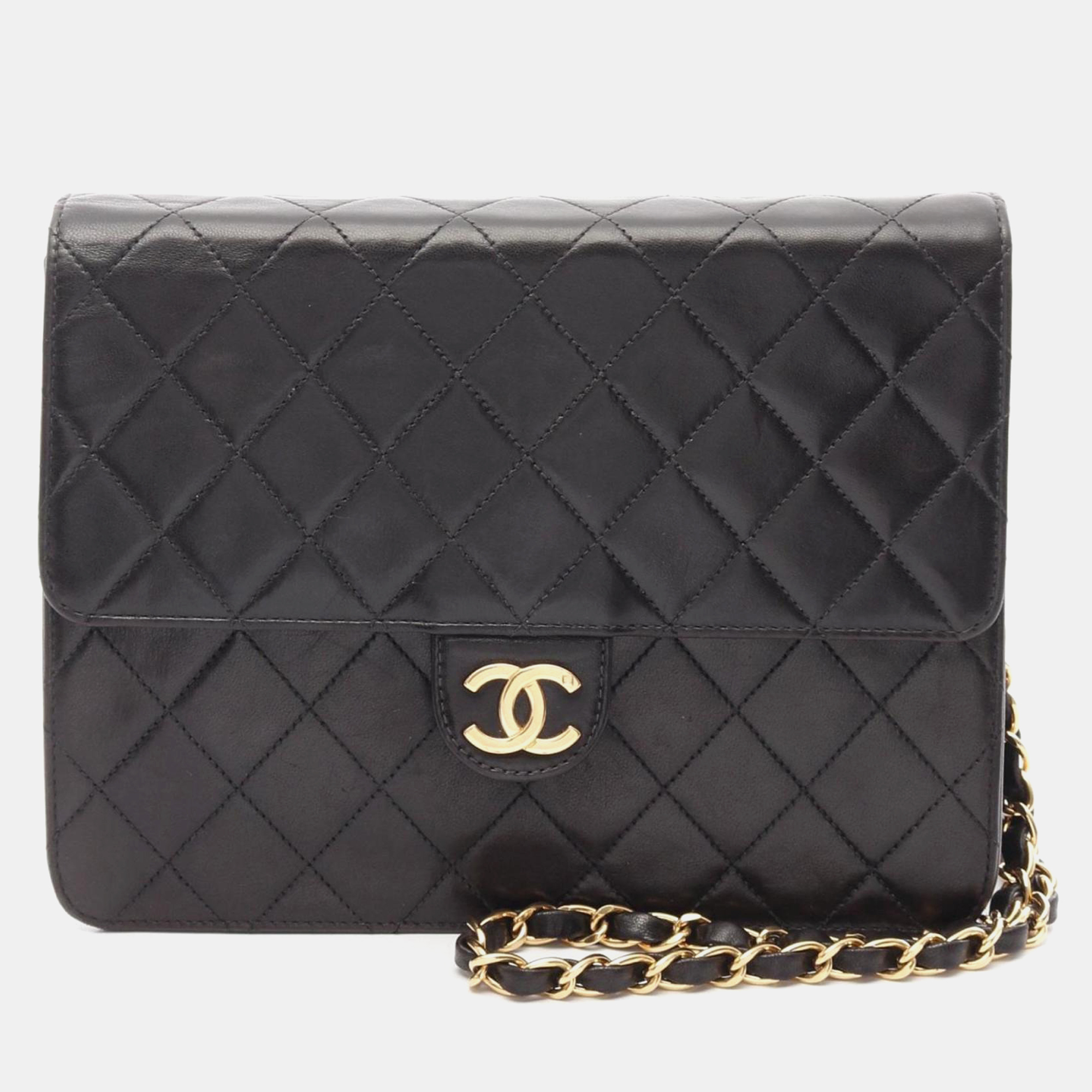 

Chanel Classic Single Flap Black Lambskin Shoulder Bag