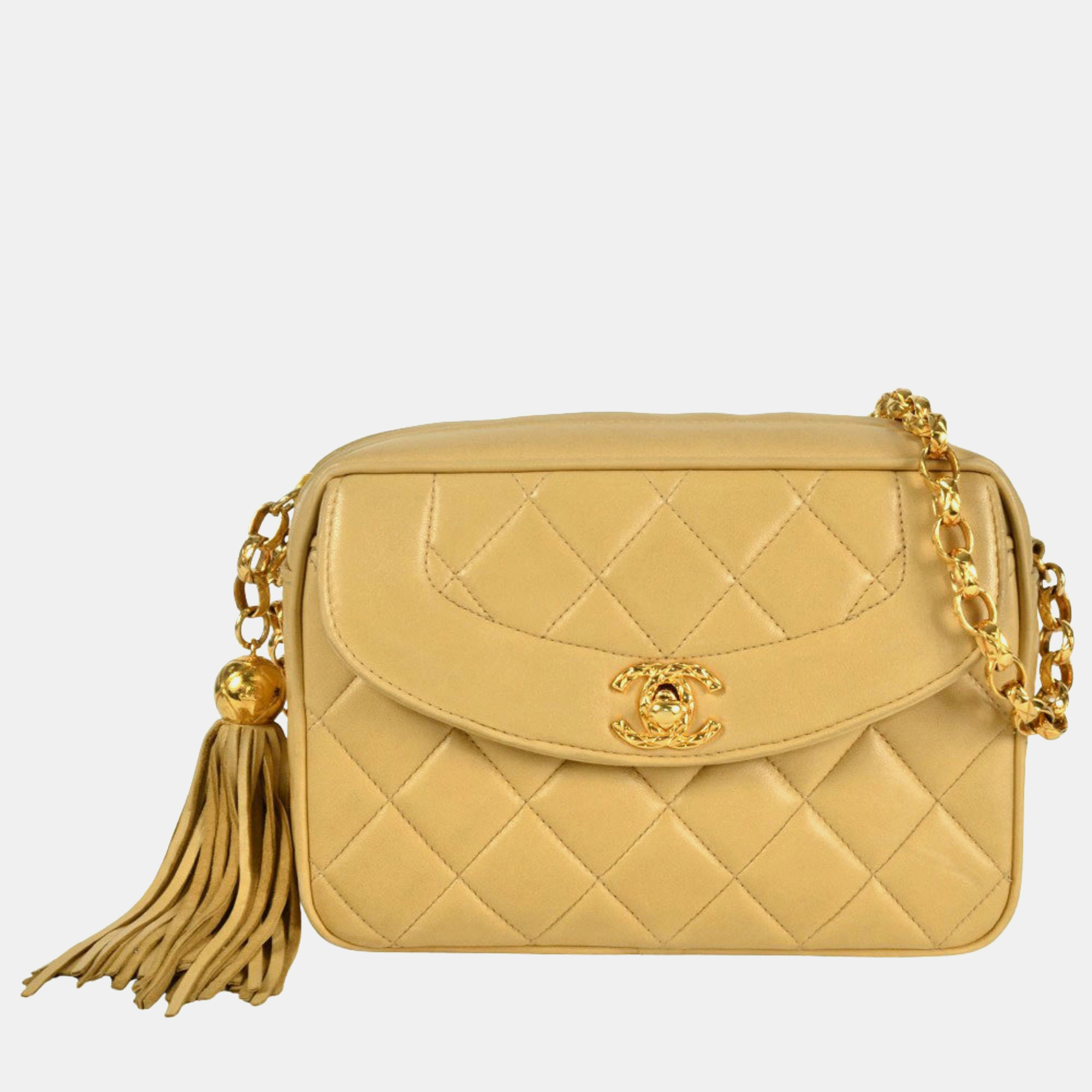 

Chanel Diana Flap Beige Lambskin Camera Bag