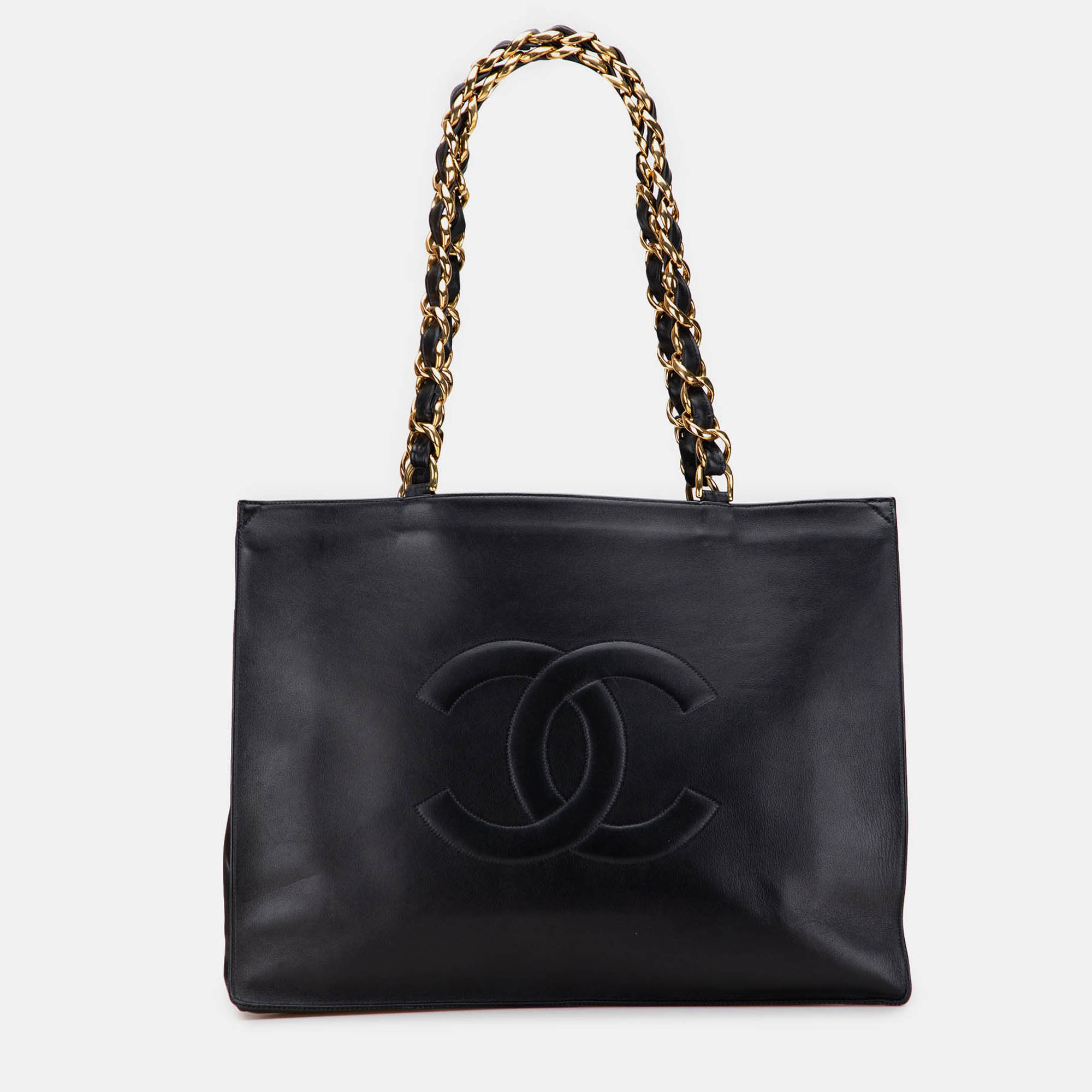 

Chanel Black CC Lambskin Chain Tote