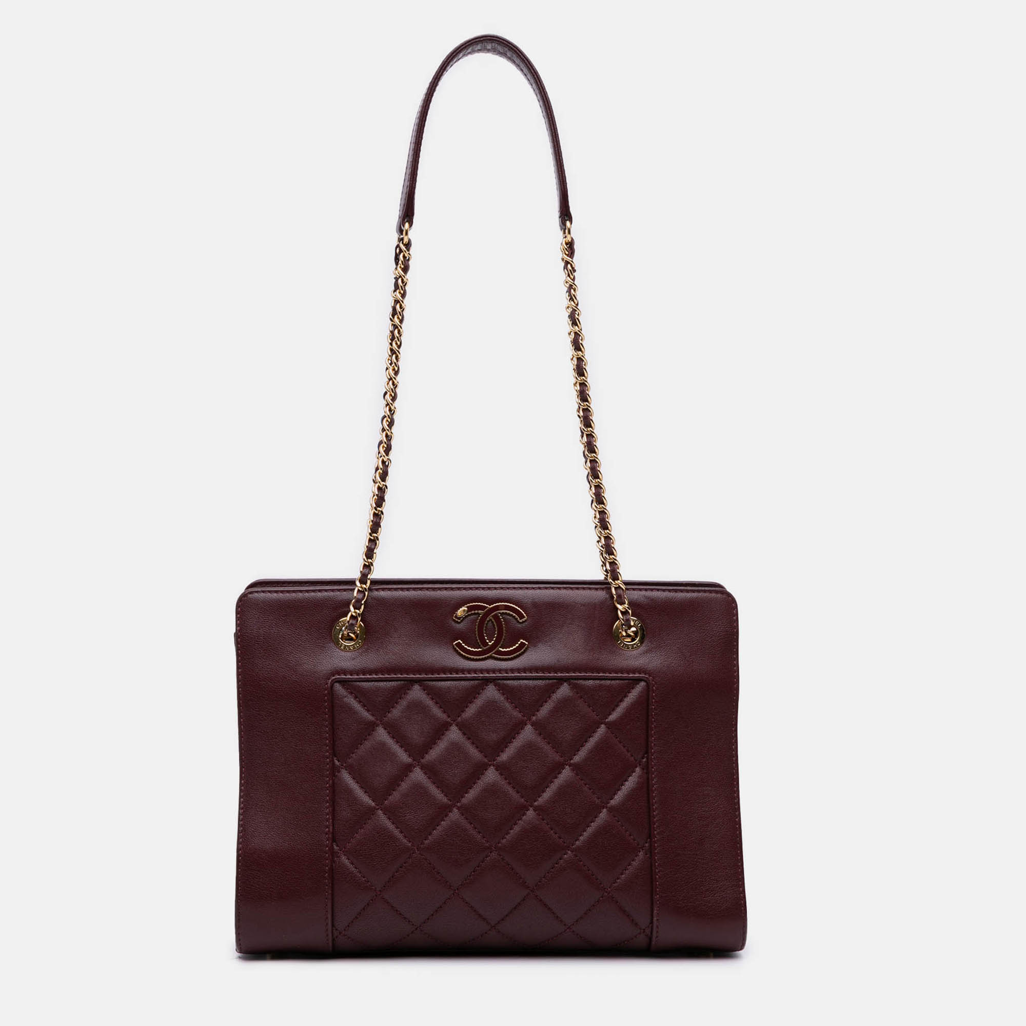 

Chanel Red Small Sheepskin Mademoiselle Shopping Tote