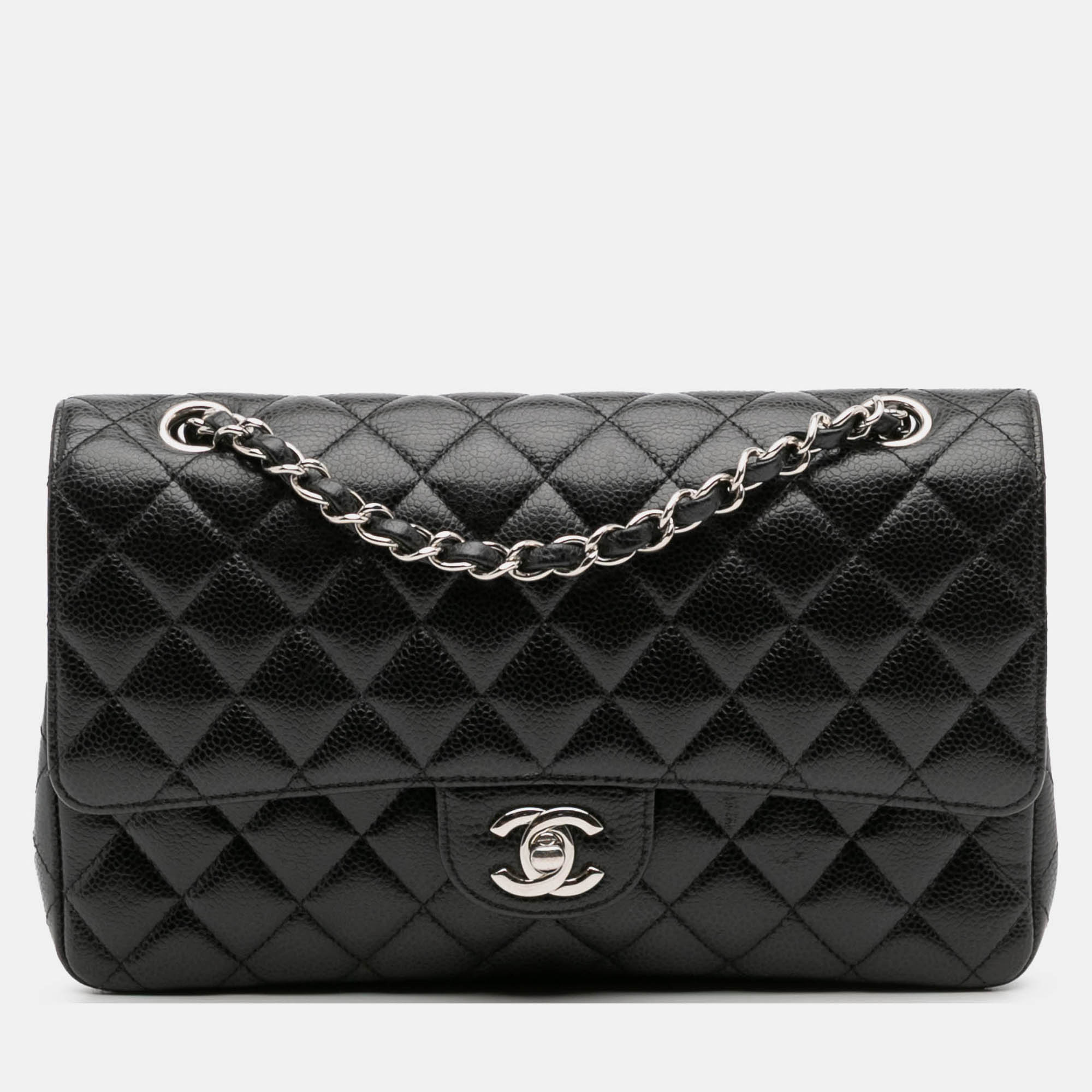 

Chanel Black Medium Classic Caviar Double Flap
