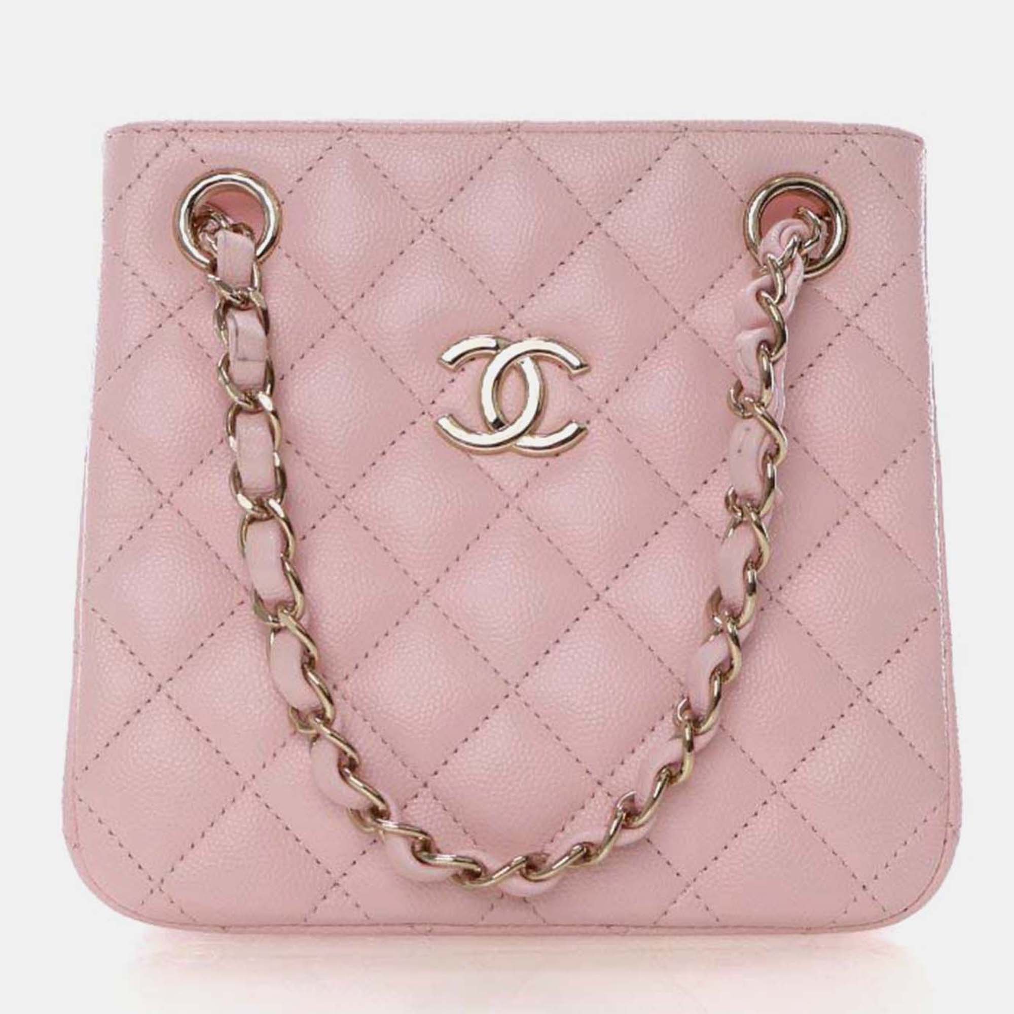 

Chanel Pink Mini Bucket Bag