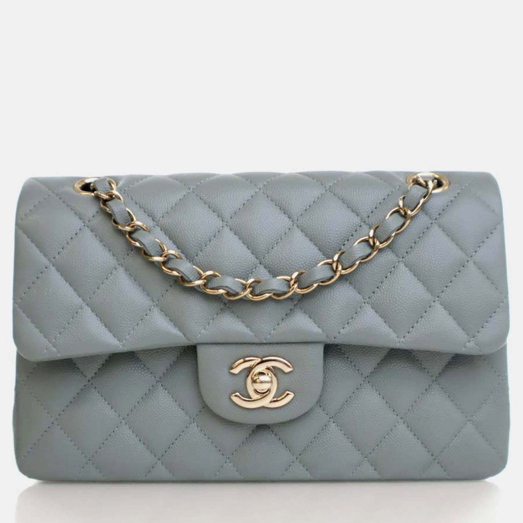 

Chanel Small Green Caviar Classic Double Flap Bag