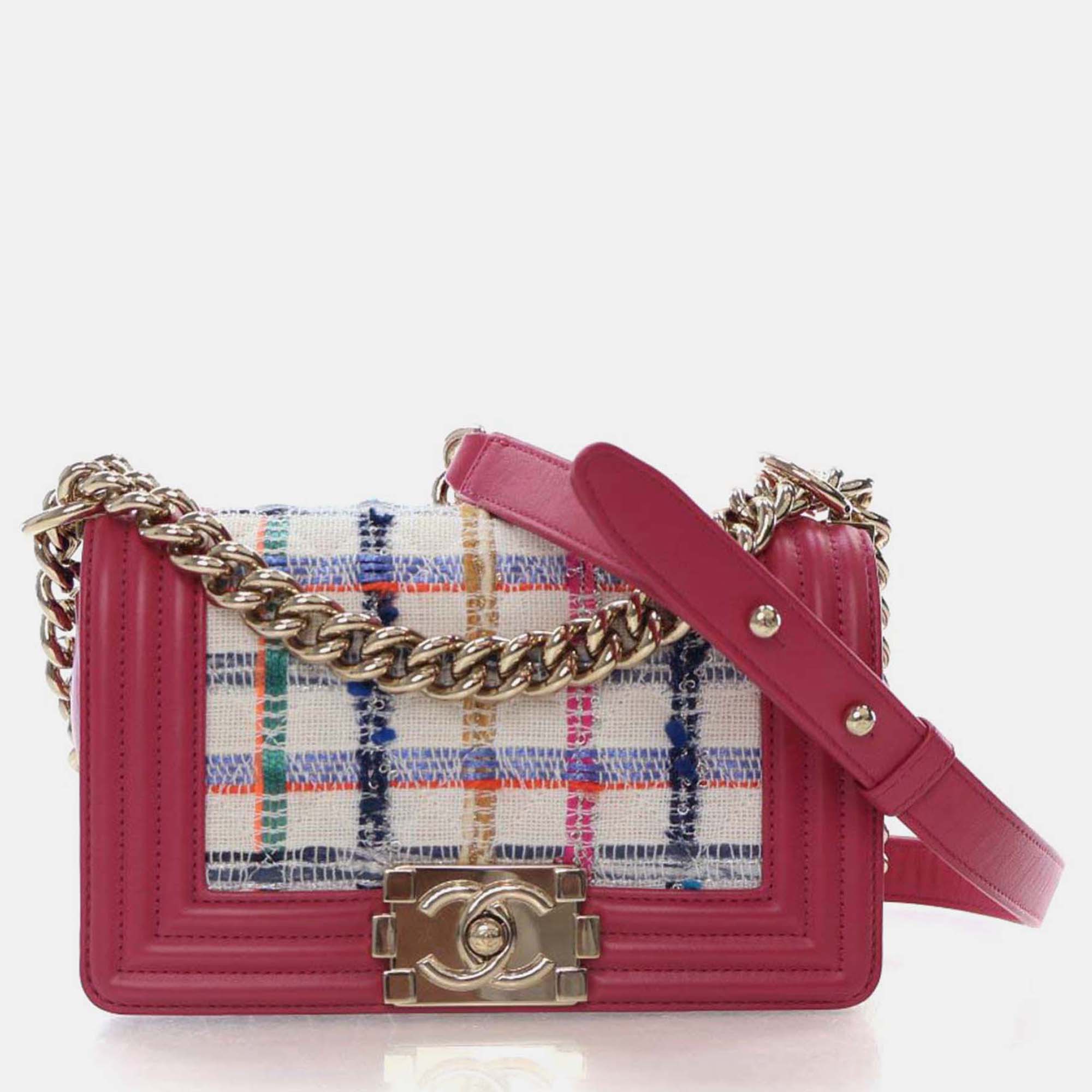 

Chanel Boy Small Multicolour Tweed Shoulder Bag, Multicolor
