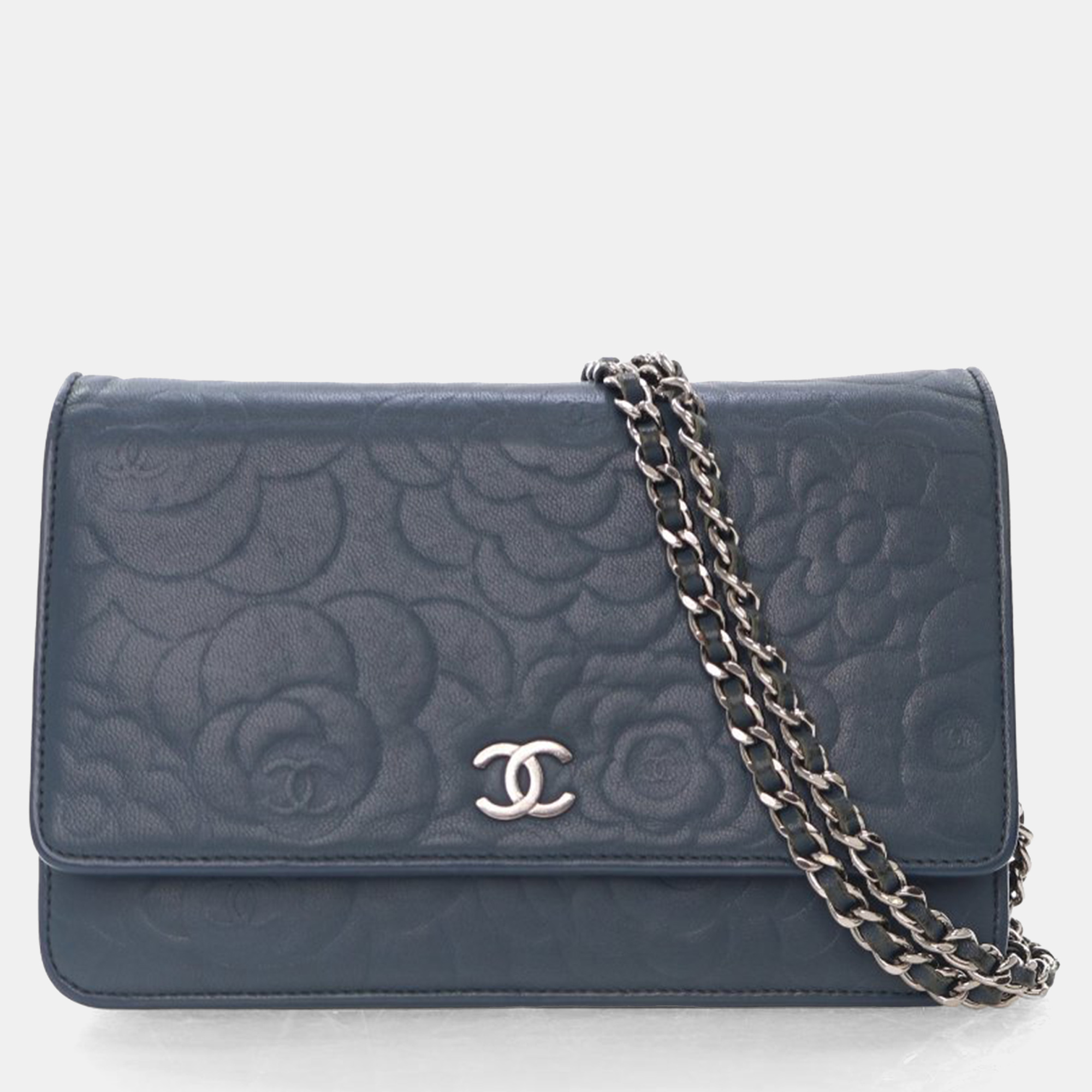 

Chanel Camellia Wallet On Chain Lambskin Shoulder Bag, Blue