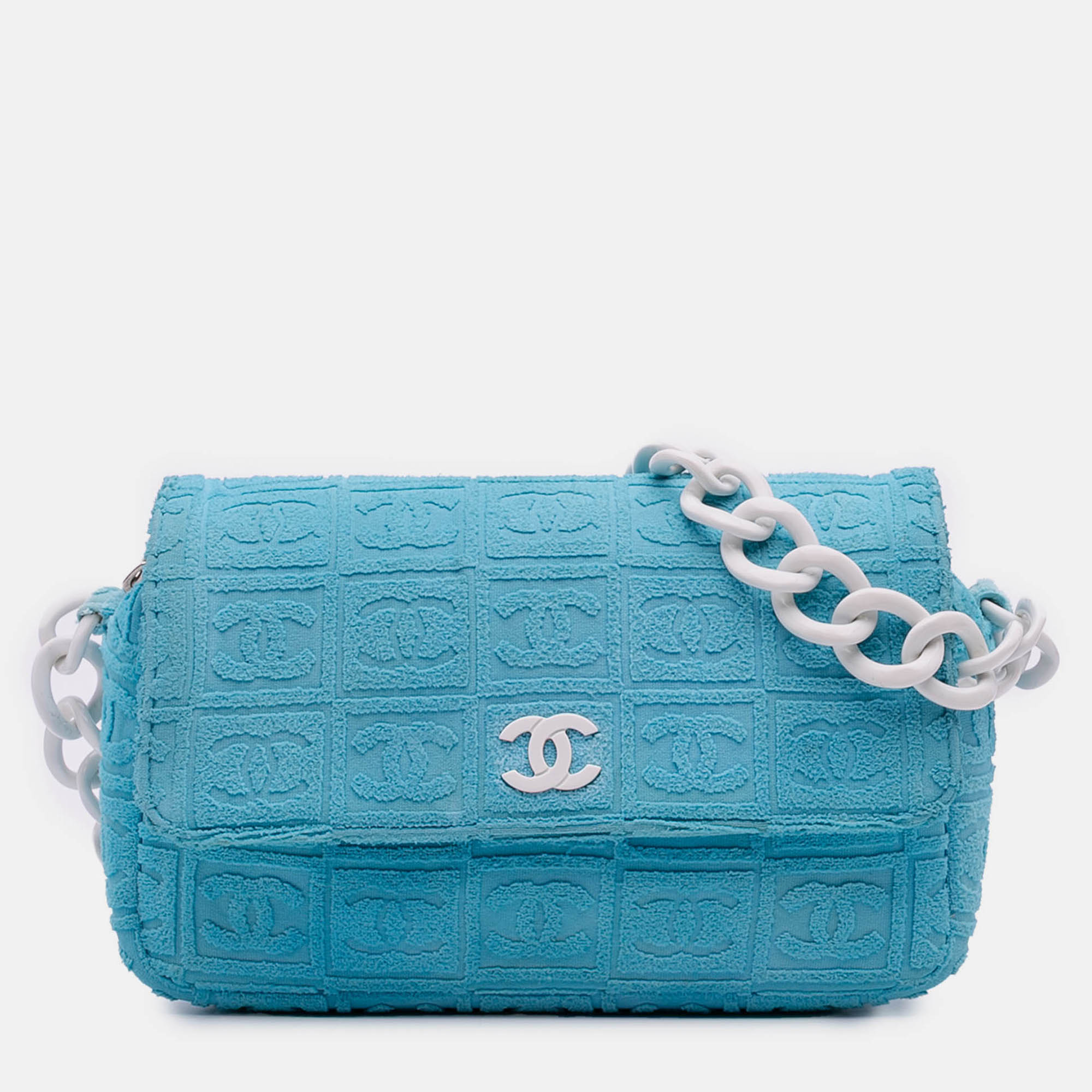 

Chanel Blue Terry Cloth Sport Line Flap