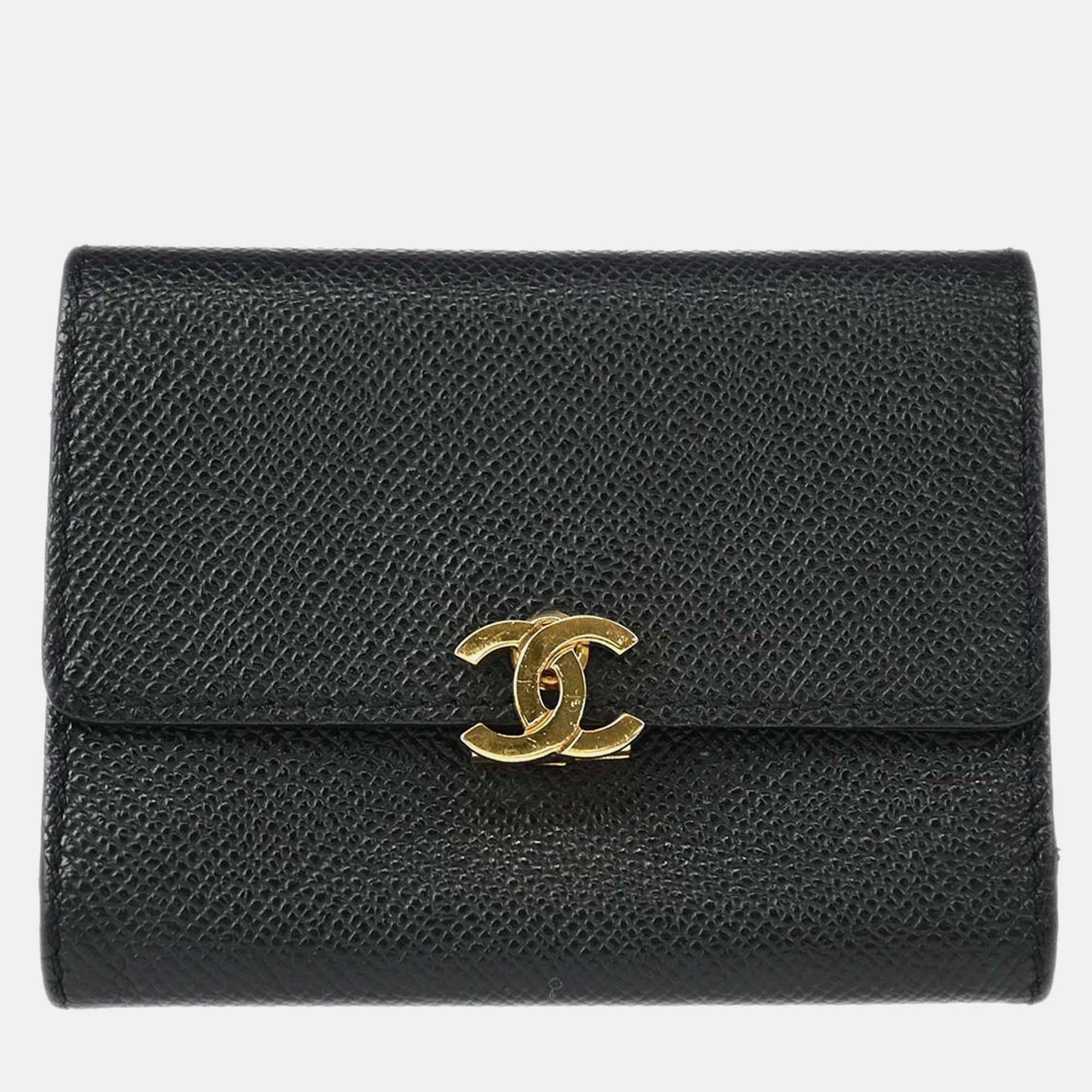 

Chanel Black Calfskin Trifold Wallet