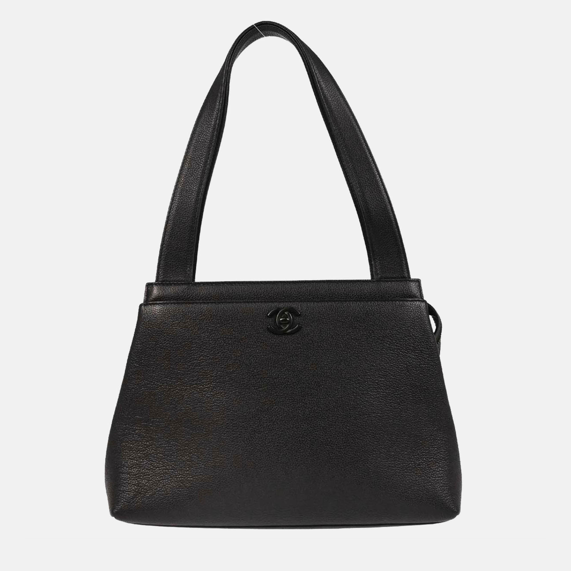 

Chanel Black Calfskin Tote Bag