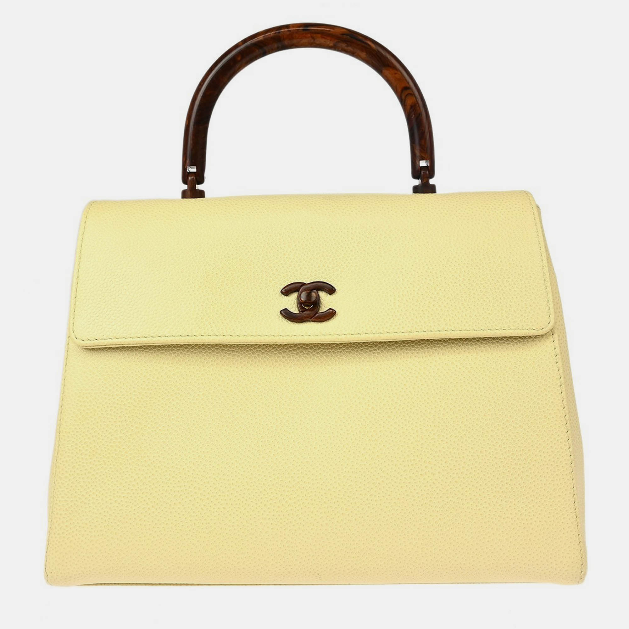 

Chanel Beige Calfskin Top Handle Handbag