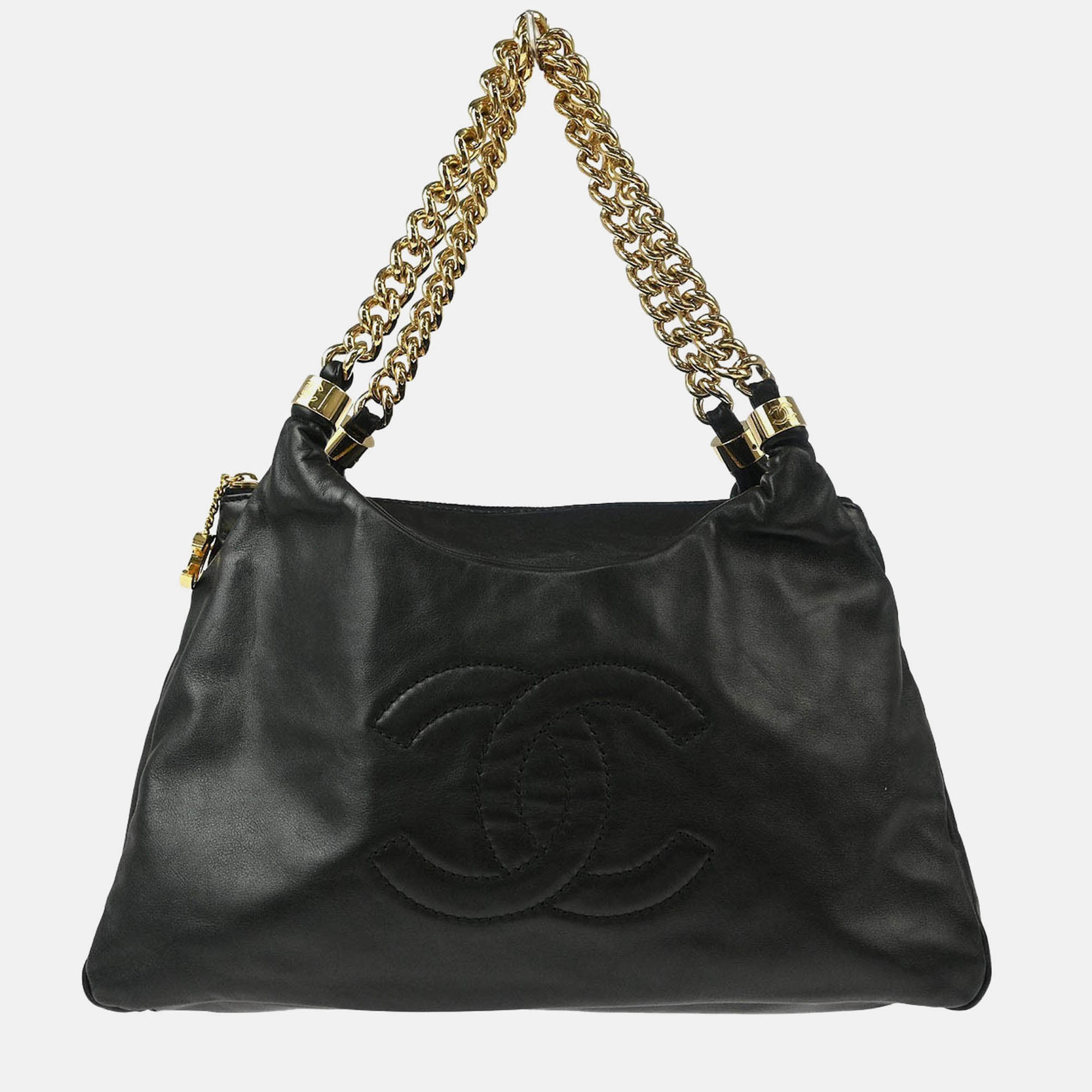

Chanel Black Calfskin Rodeo Drive Shoulder Bag