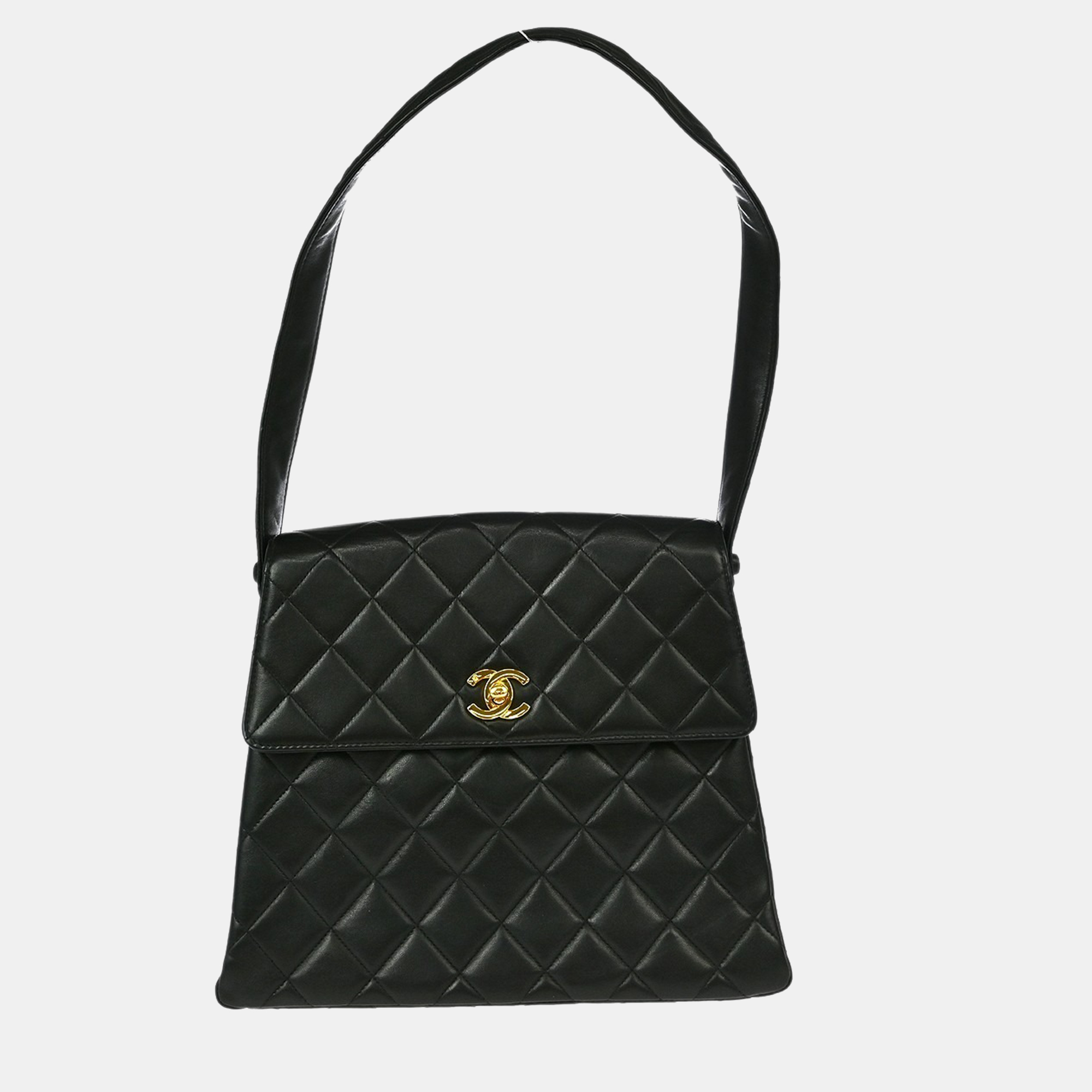

Chanel CC Black Lambskin Top Handle Bag