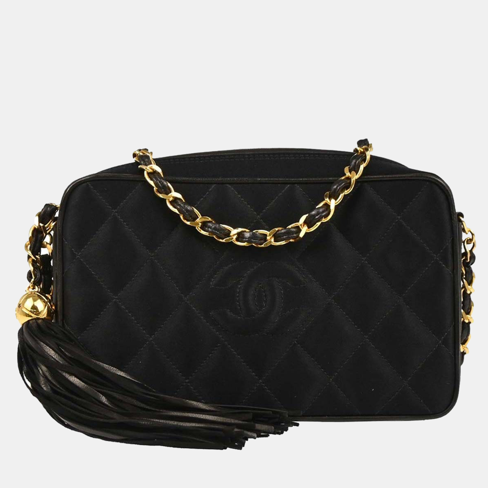 

Chanel Black Satin Camera Bag