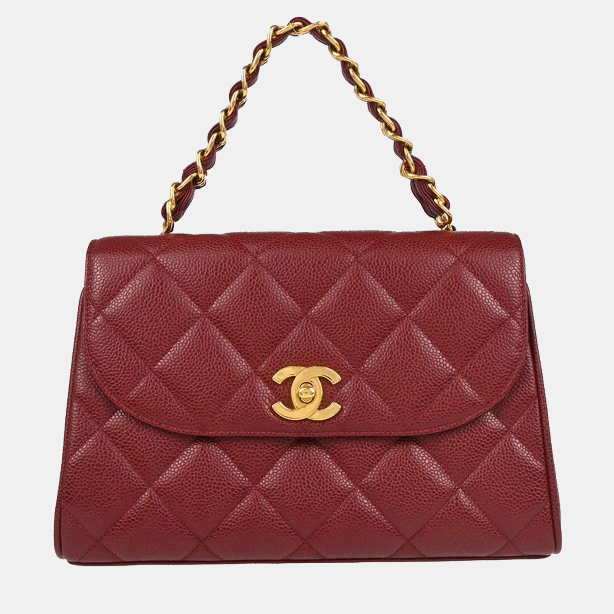 

Chanel CC Bordeaux Caviar Leather Shoulder Bag, Burgundy