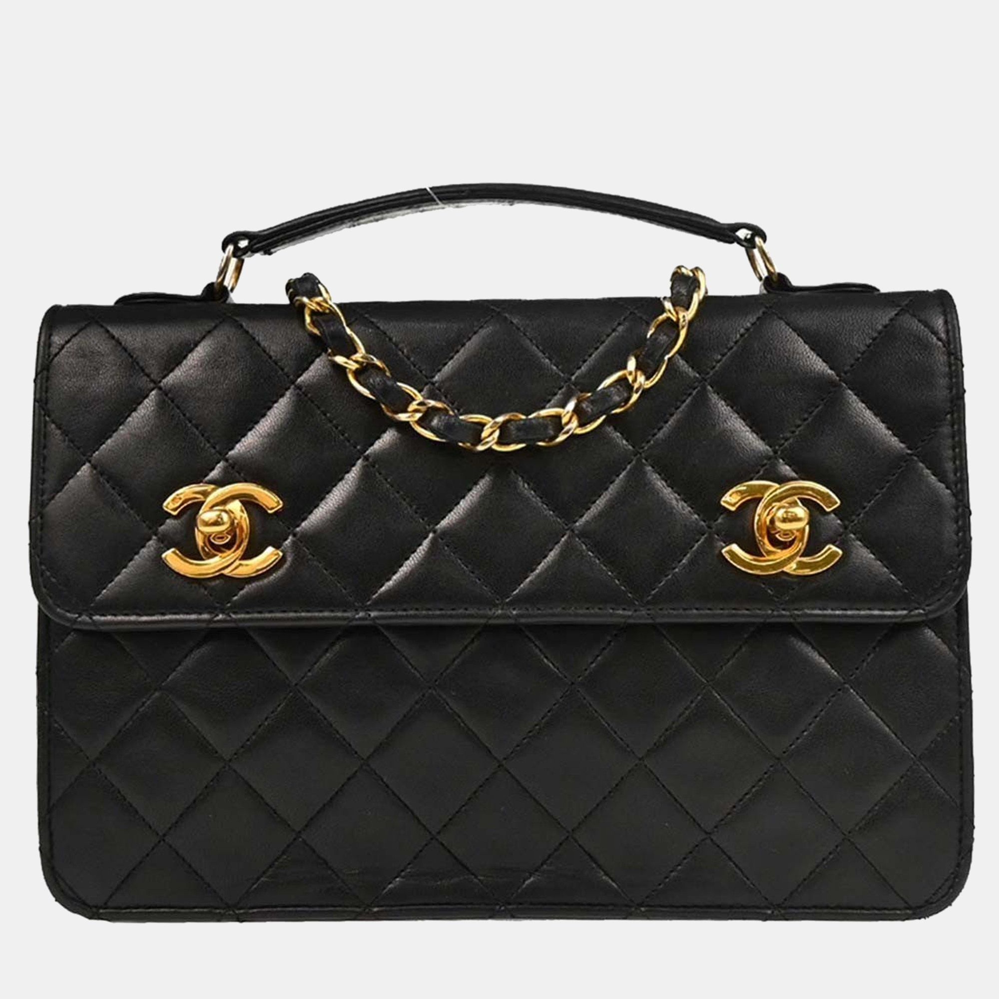 

Chanel CC Black Lambskin Shoulder Bag