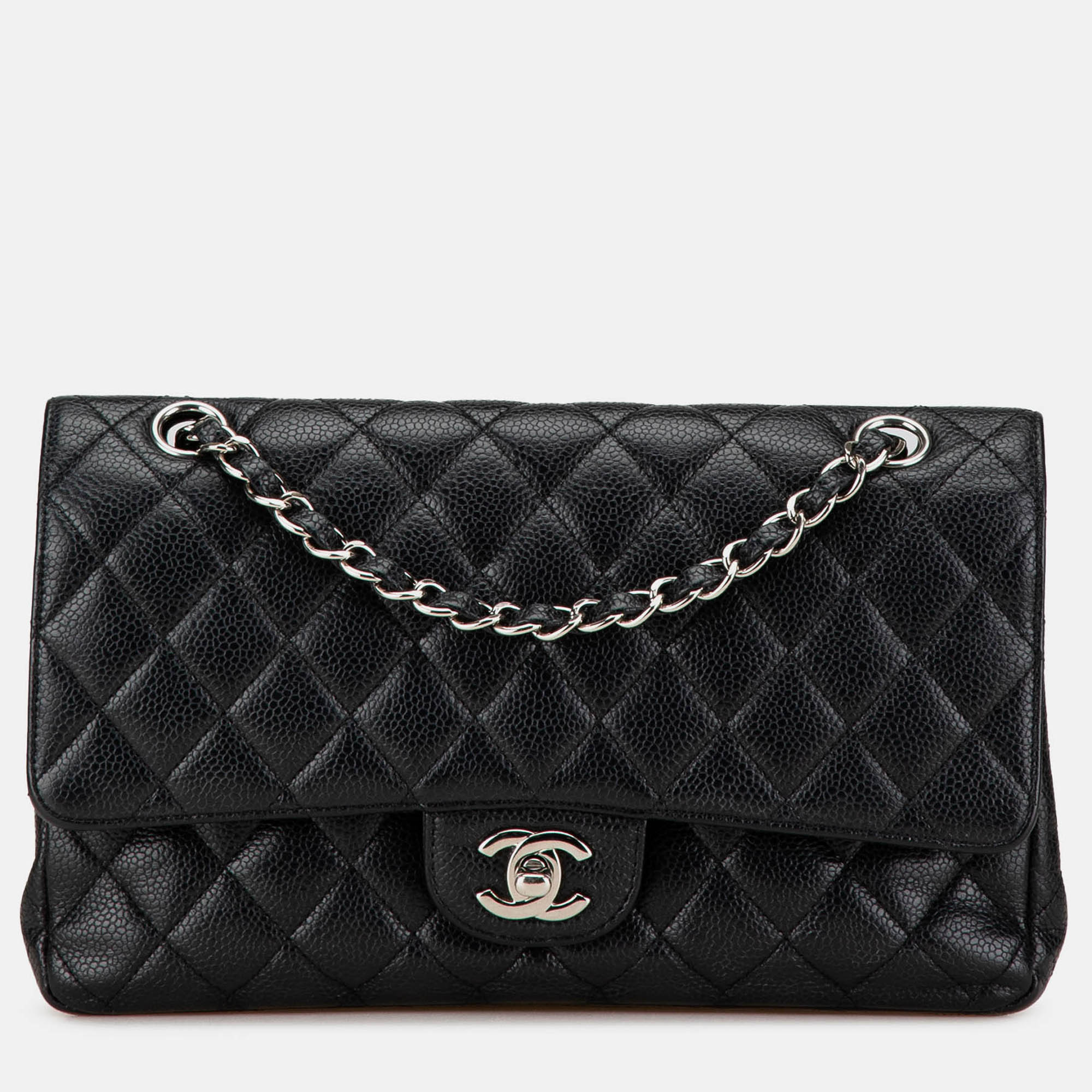 

Chanel Black Medium Classic Caviar Double Flap
