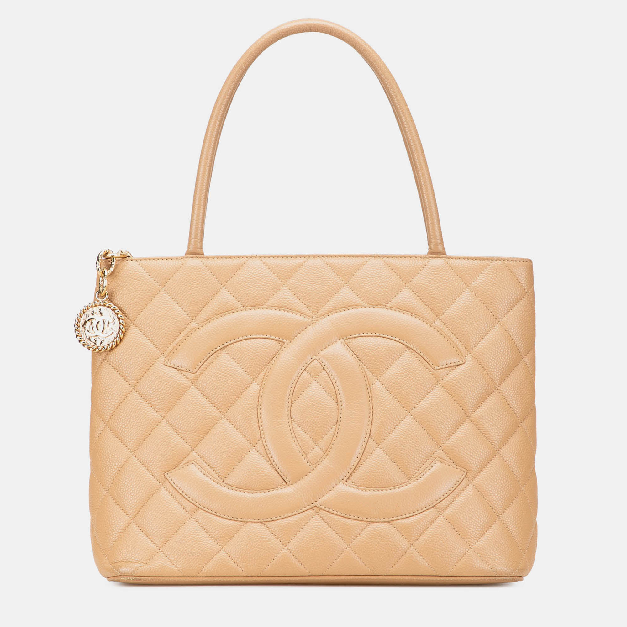 

Chanel Brown Caviar Medallion Tote