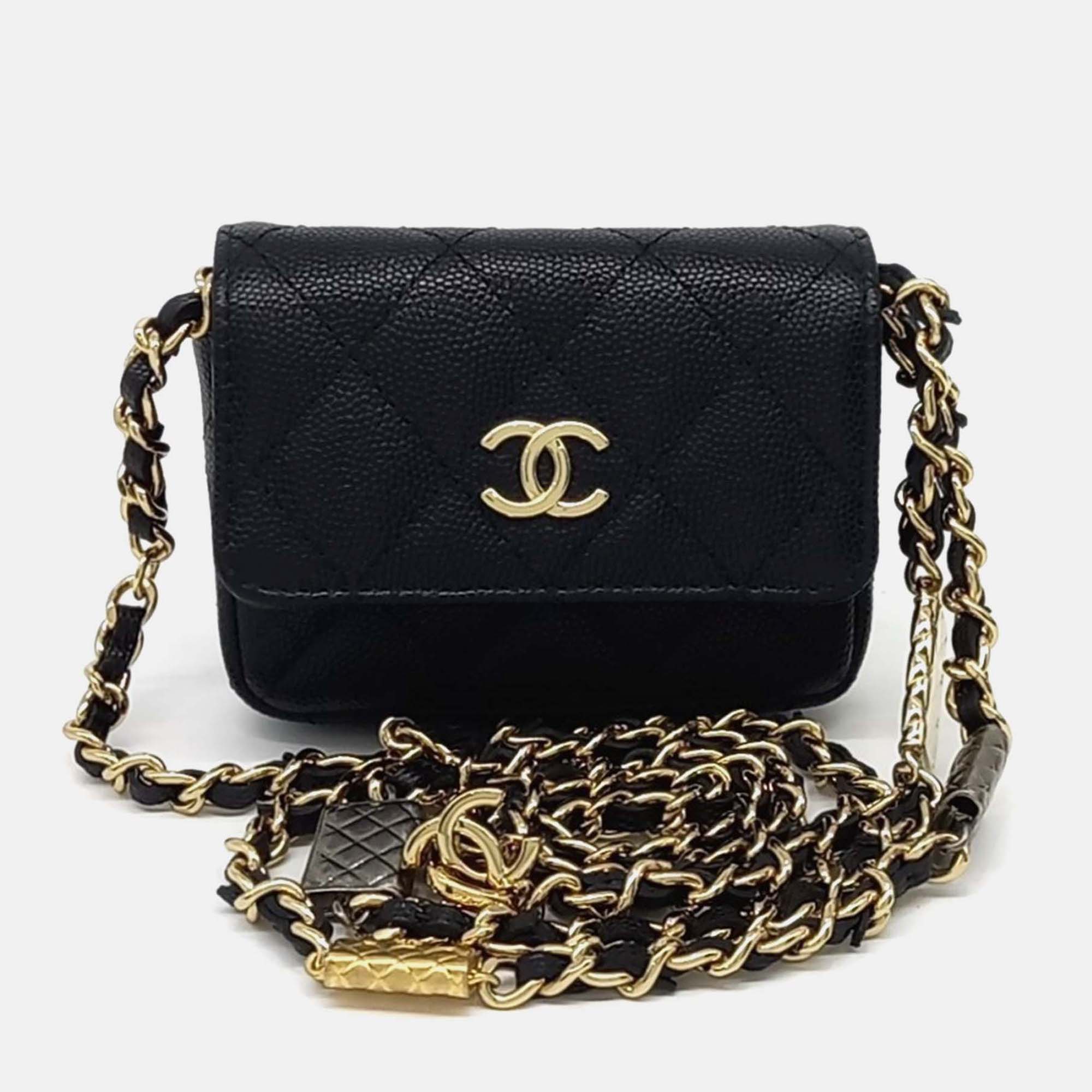 Chanel Caviar Chain Belt Bag
