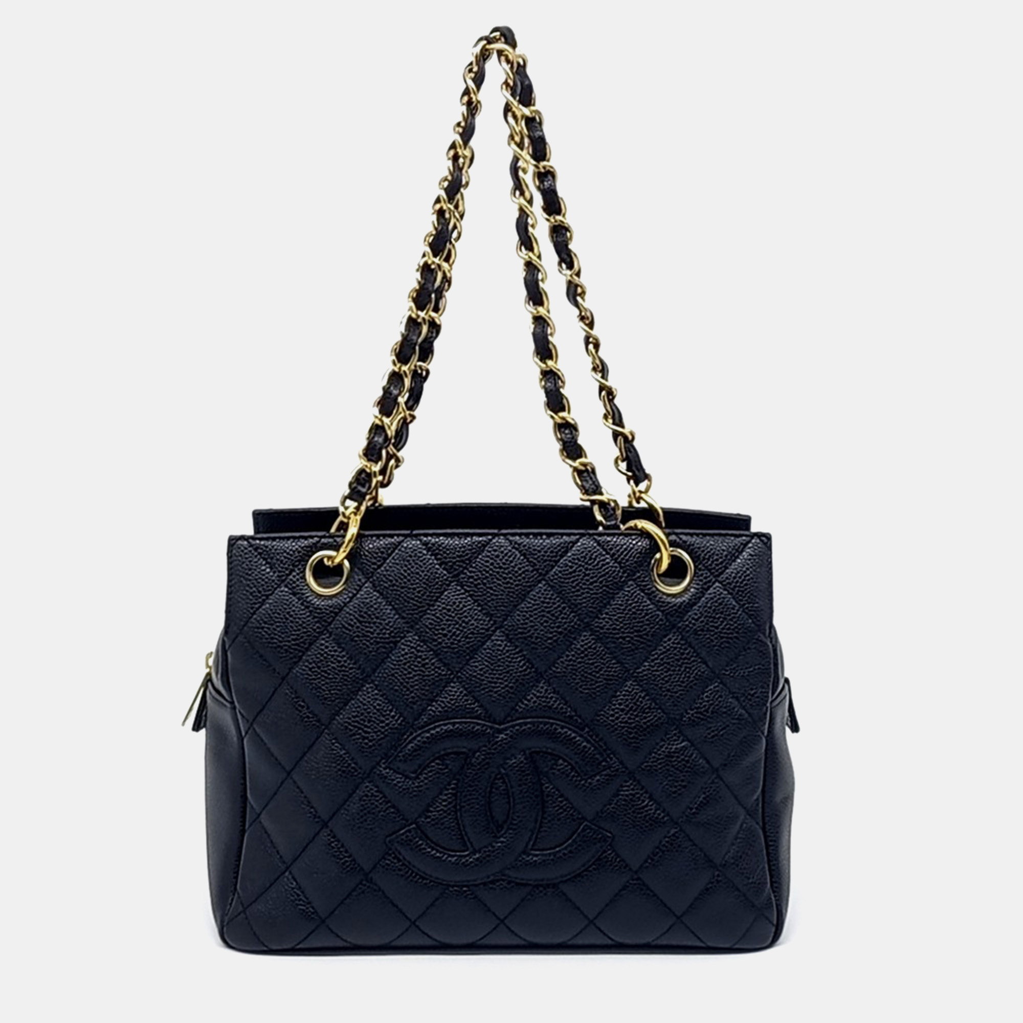 

Chanel Black Leather Chanel Caviar Square Bag