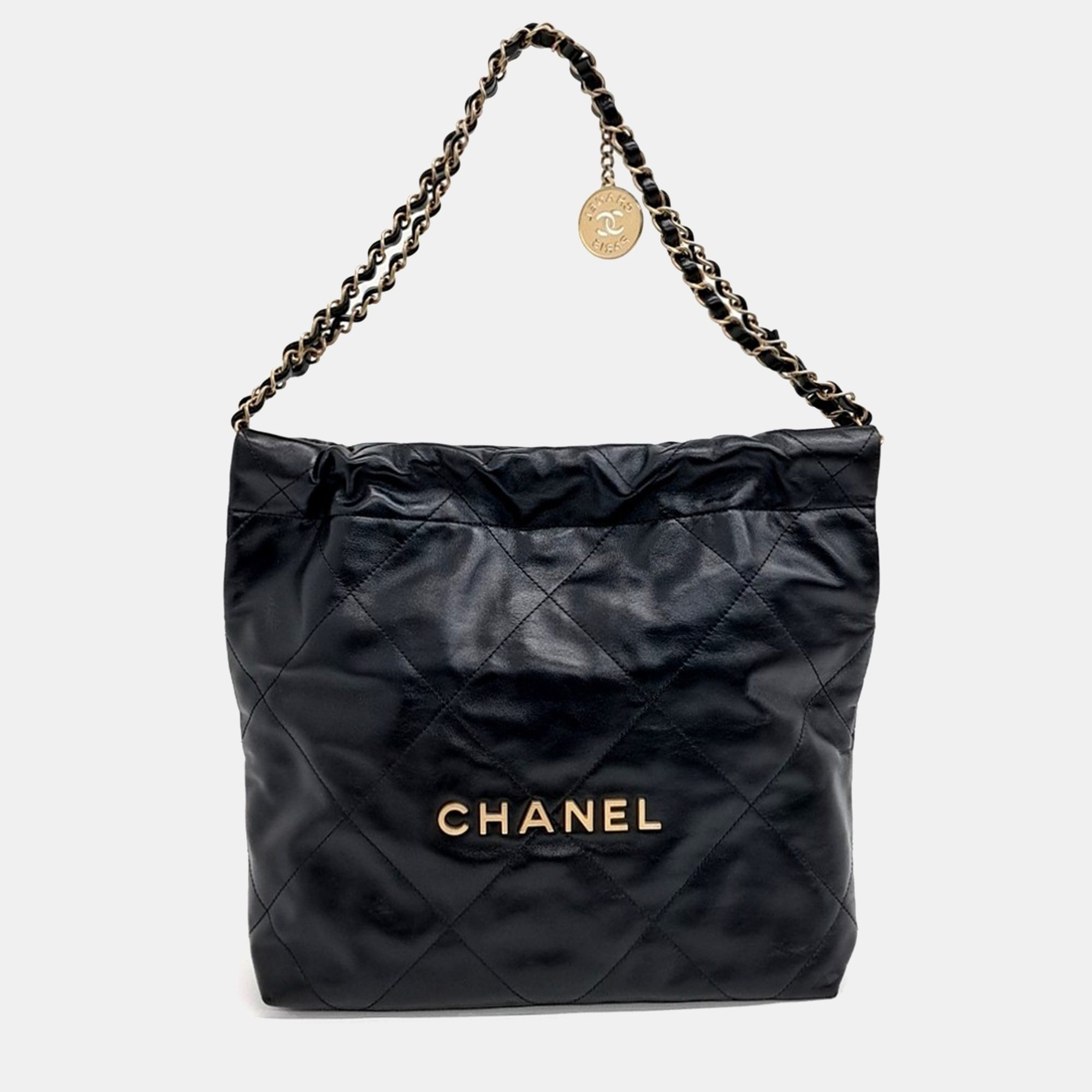 

Chanel Black Leather 22 Bag