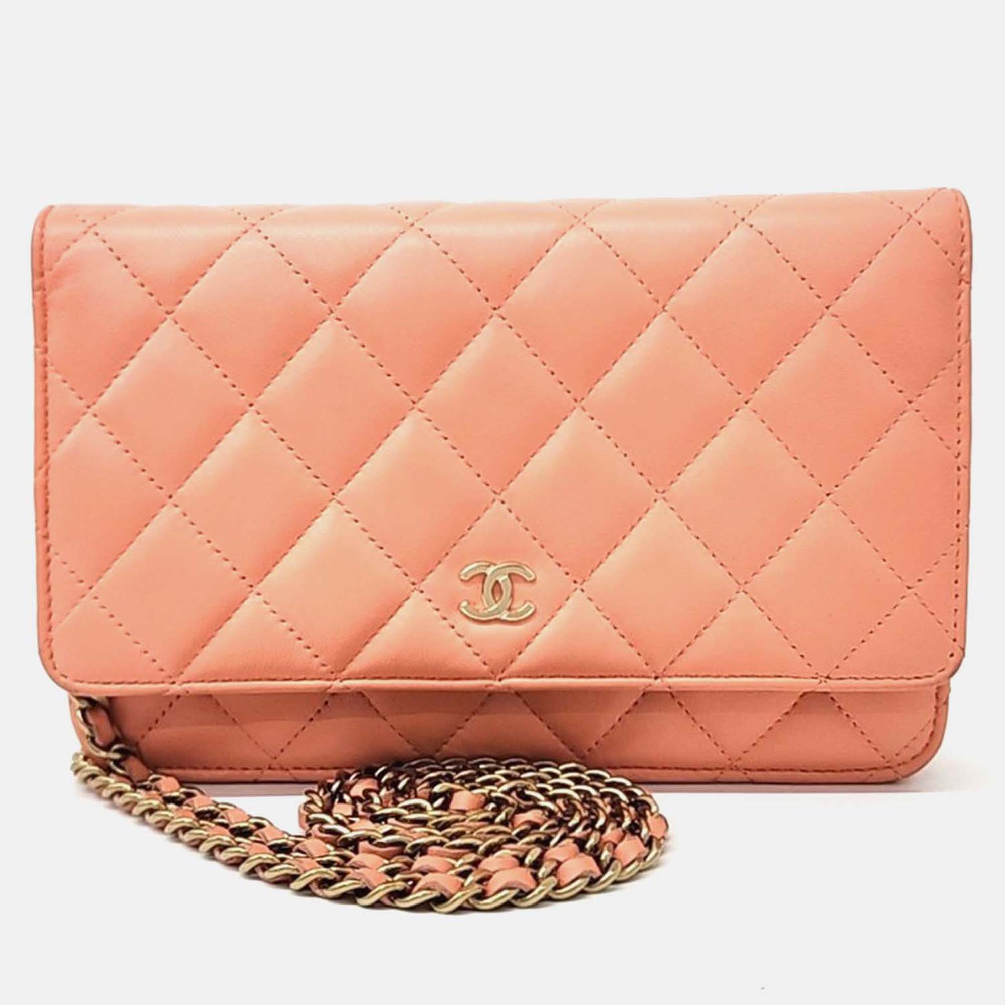 

Chanel Orange Leather WOC Mini Crossbody Bag