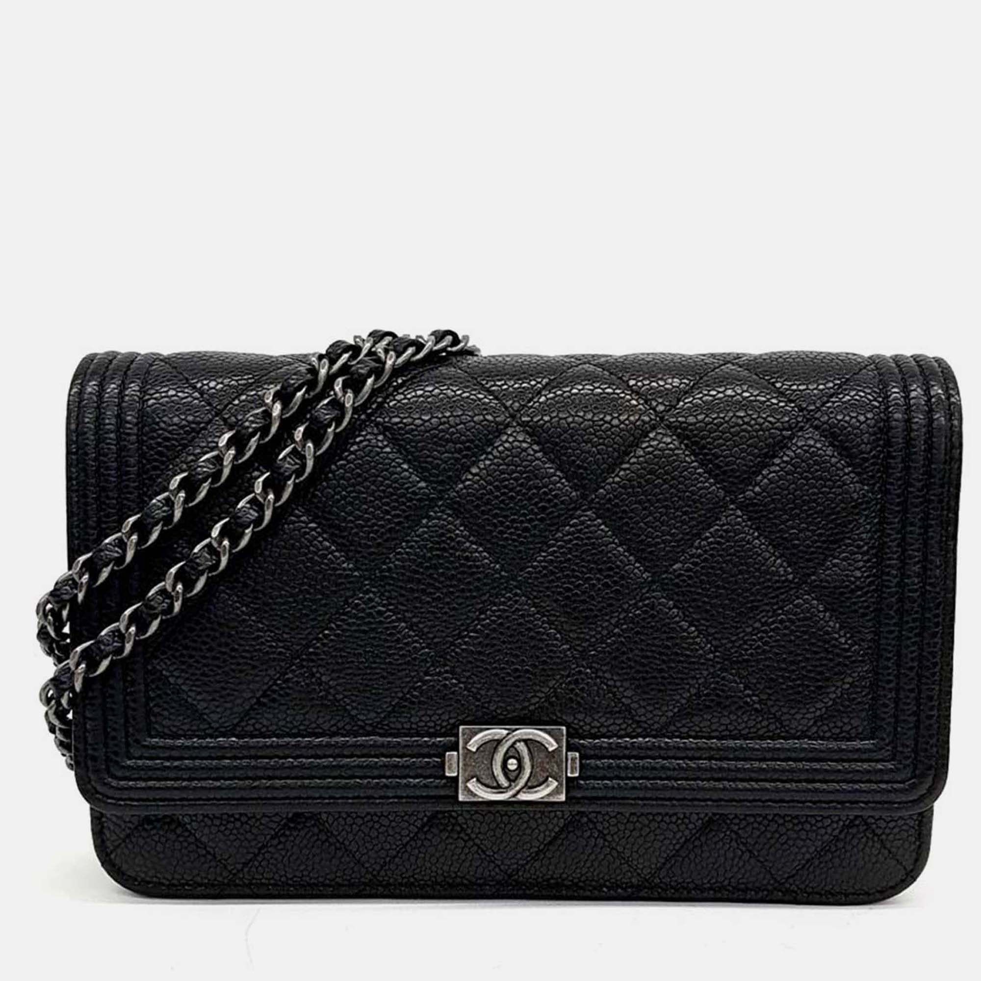 

Chanel Caviar Boy WOC Mini Crossbody Bag, Black