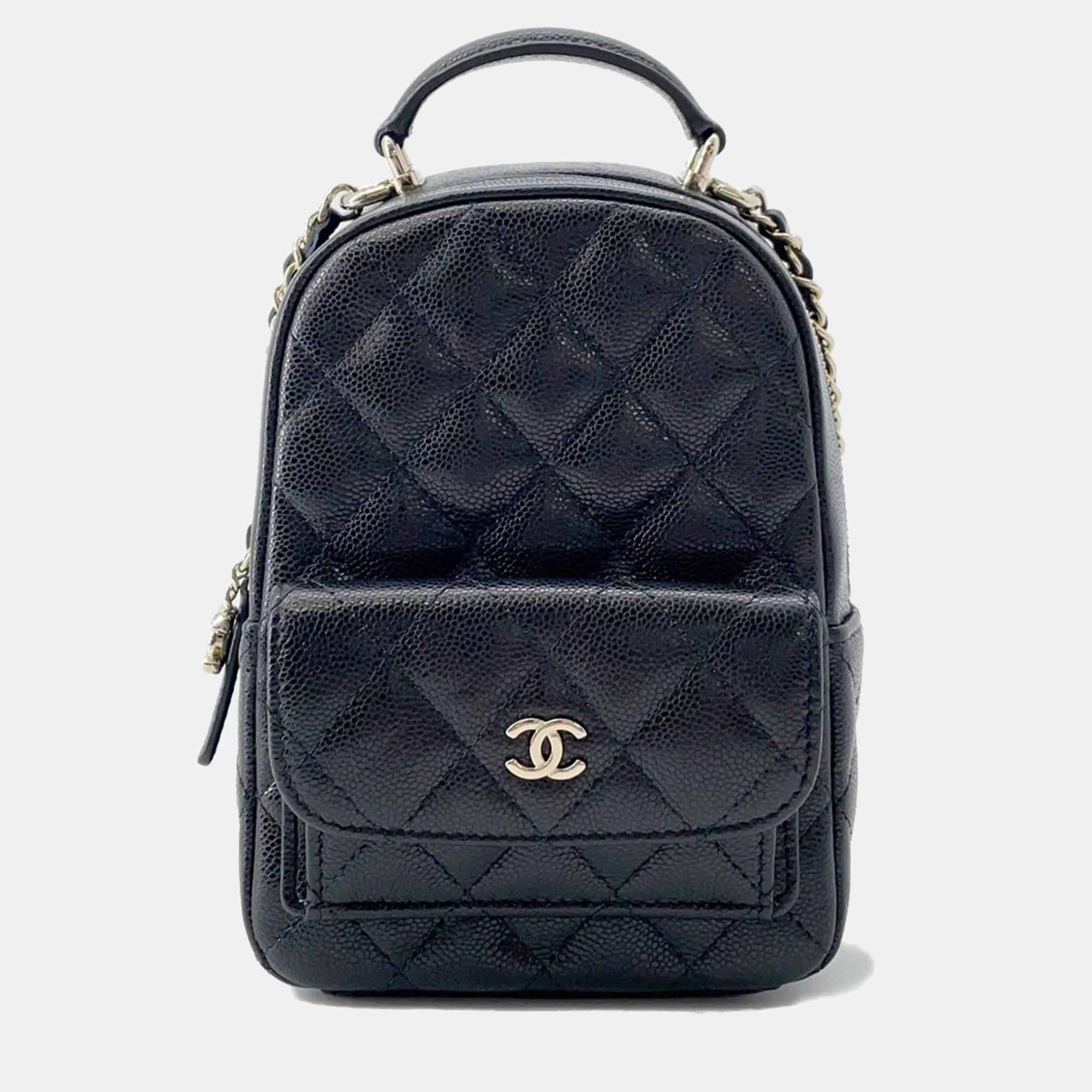 

Chanel Matelasse Mini Black Caviar Leather Timeless Classics Backpack