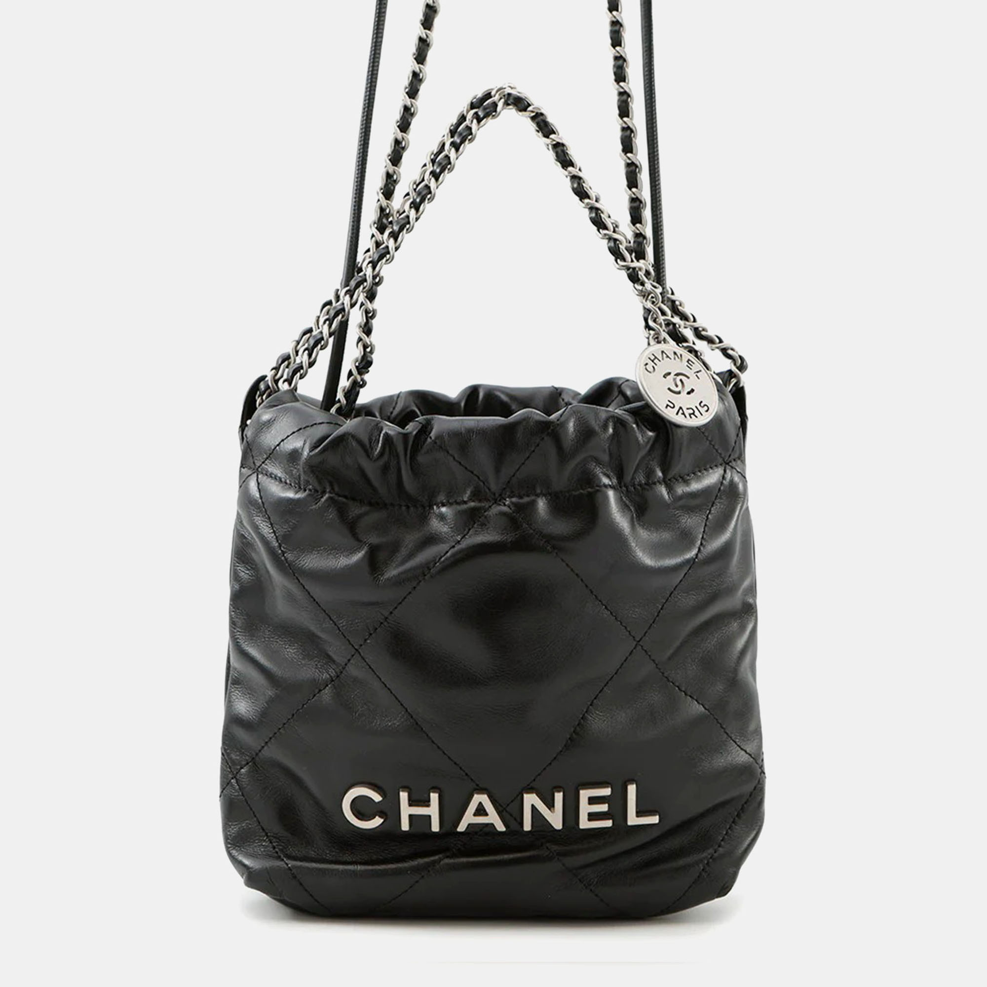 

Chanel 22 Mini Black Shiny Calfskin Chain Shoulder Bag