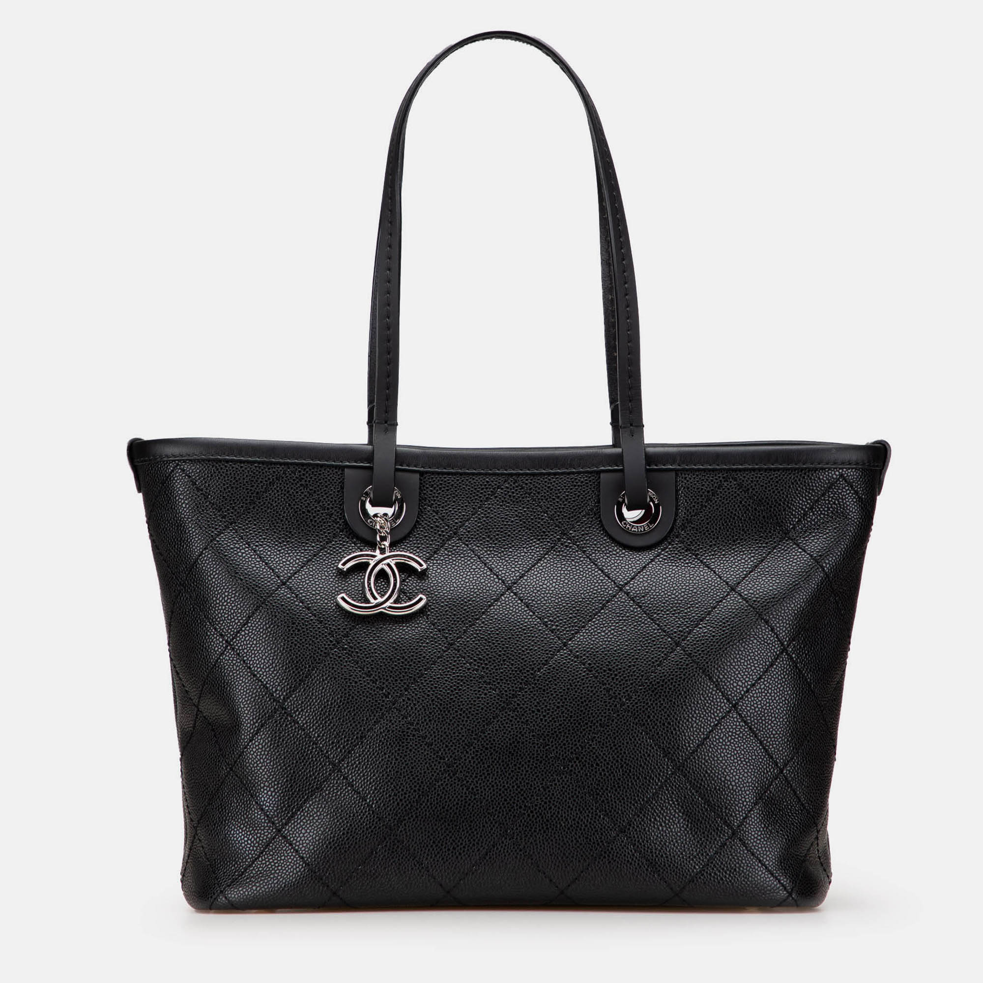 

Chanel Black CC Caviar Wild Stitch On The Road Tote
