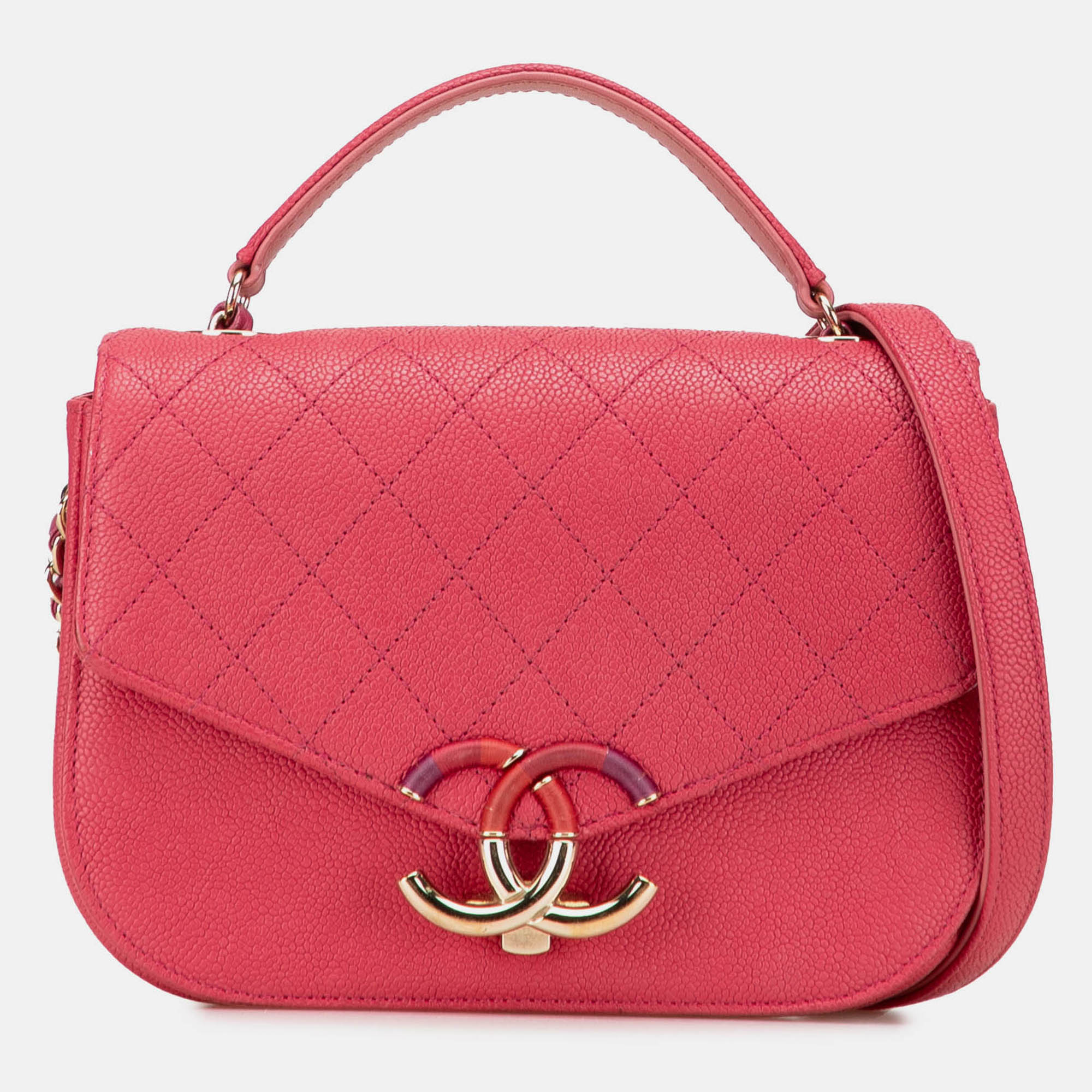 

Chanel Pink Small Caviar Paris Cuba Thread Around Flap