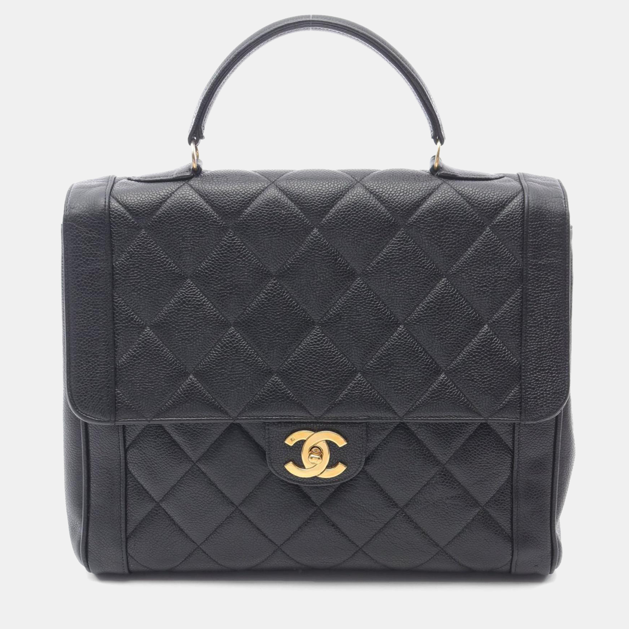 

Chanel Matelasse Black Calfskin Leather Handbag