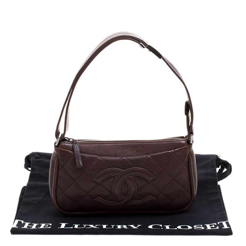 VINTAGE CHANEL CLASSIC TIMELESS PM HANDBAG BROWN QUILTED LEATHER BAG  ref.486530 - Joli Closet