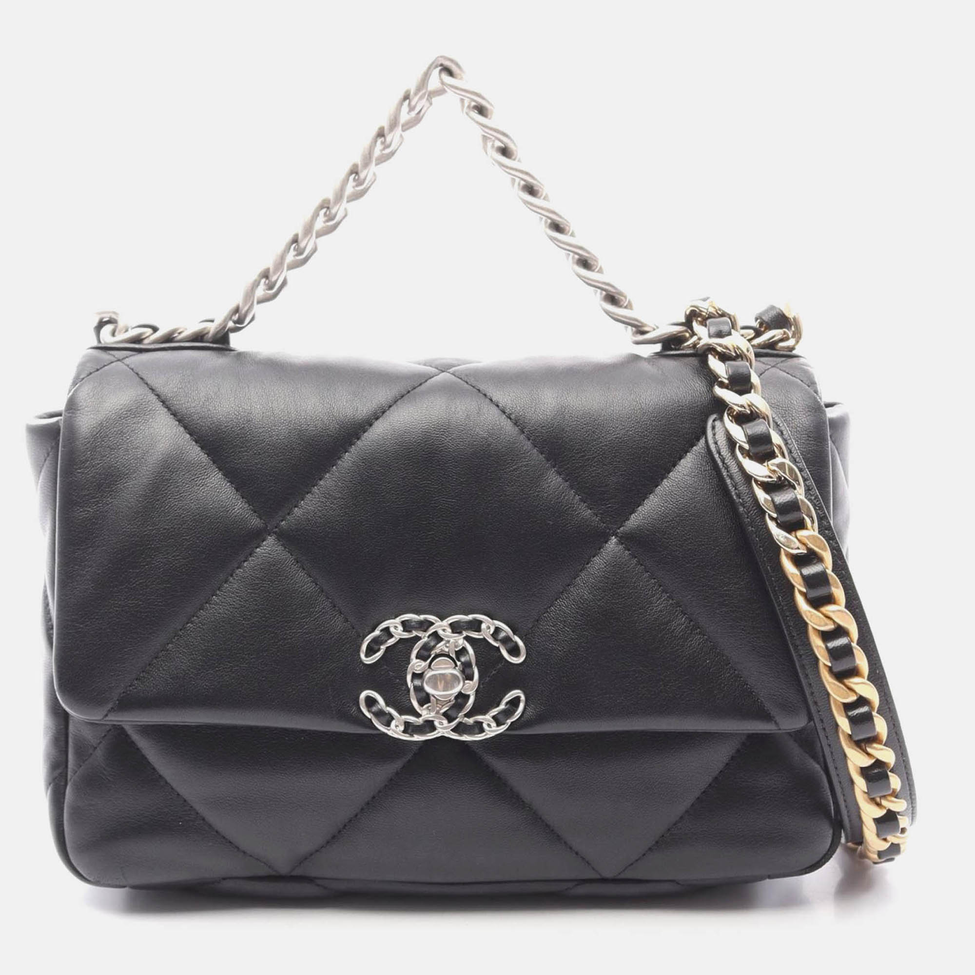 

Chanel 19 Black Leather Shoulder Bag