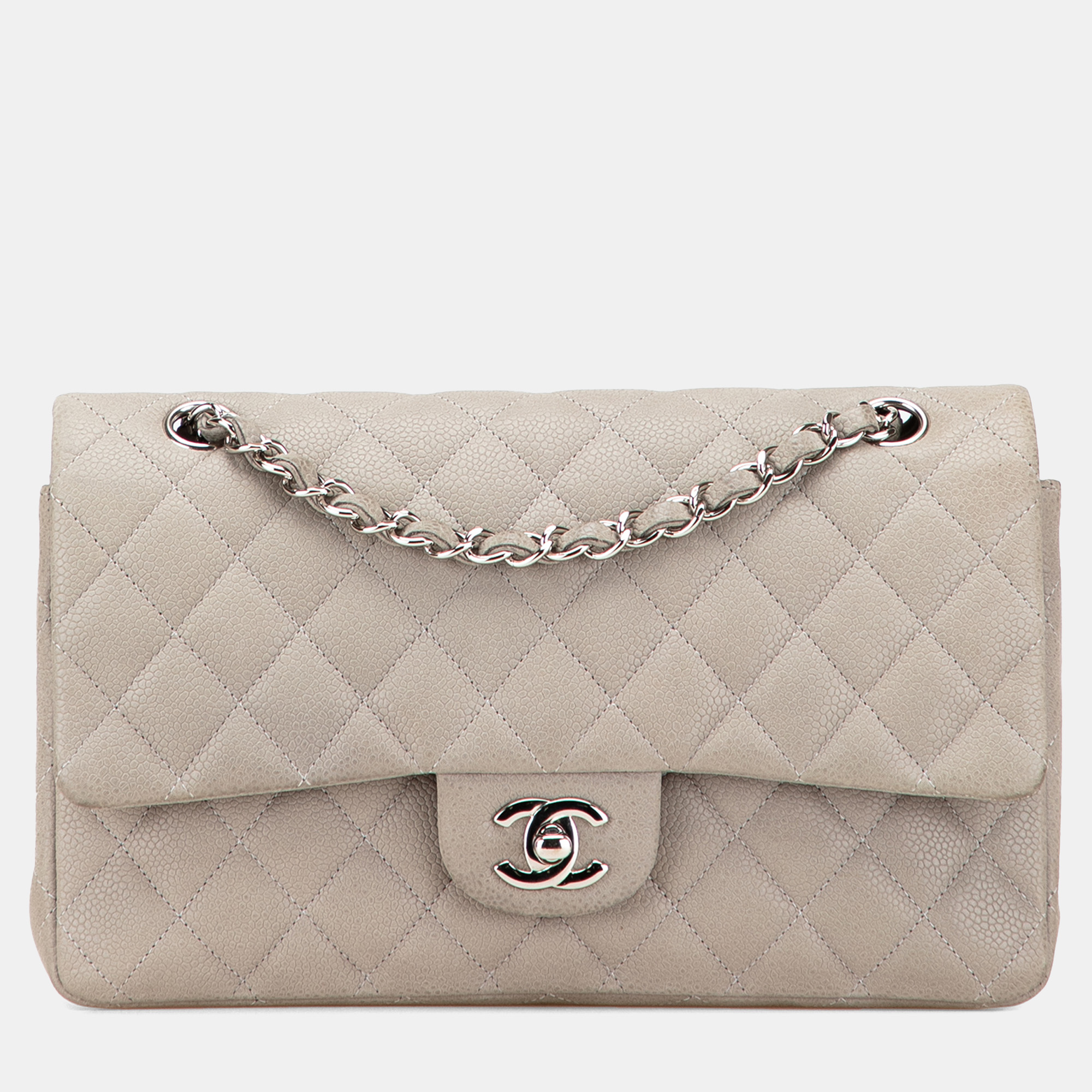 

Chanel Grey Medium Classic Caviar Double Flap