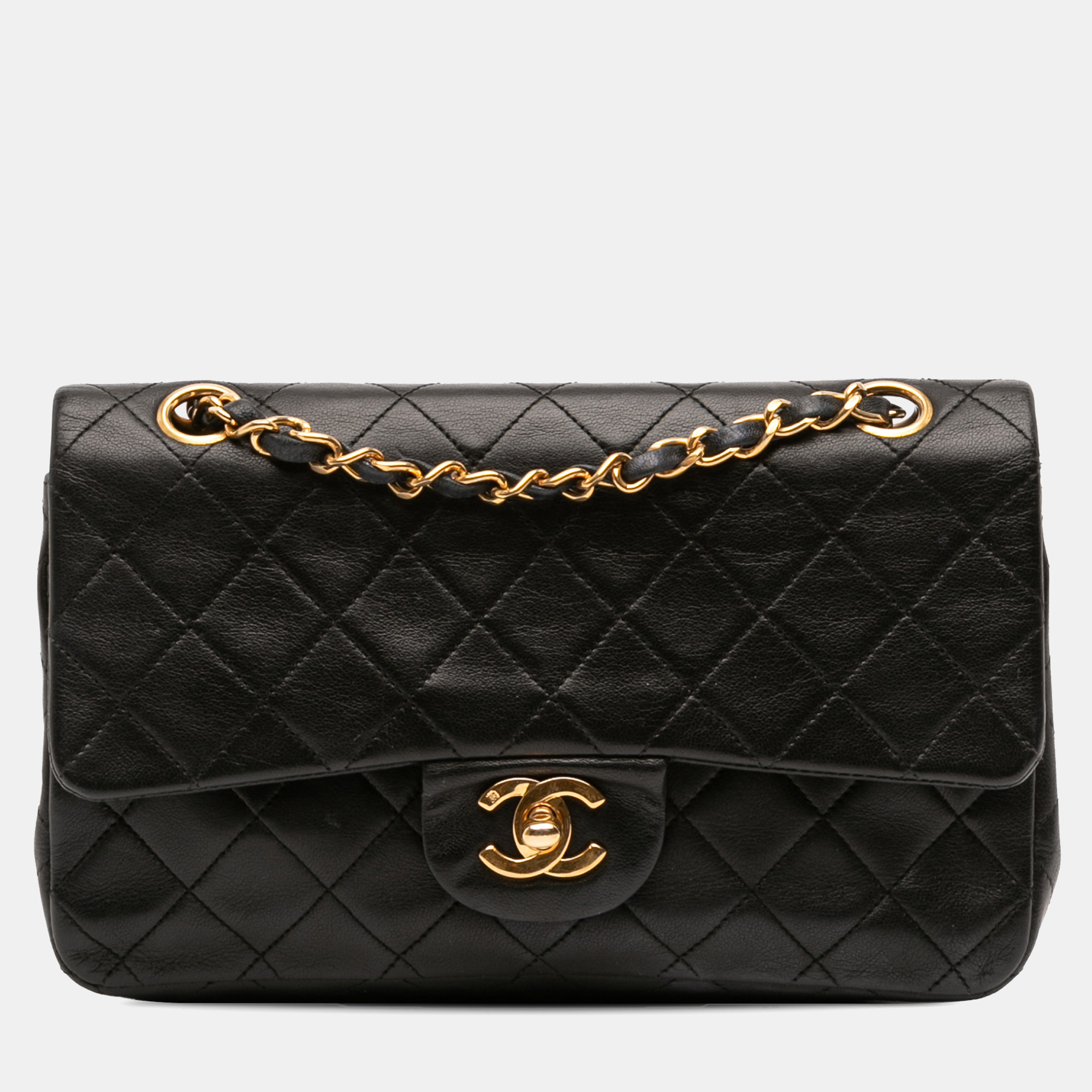 

Chanel Black Small Classic Lambskin Double Flap