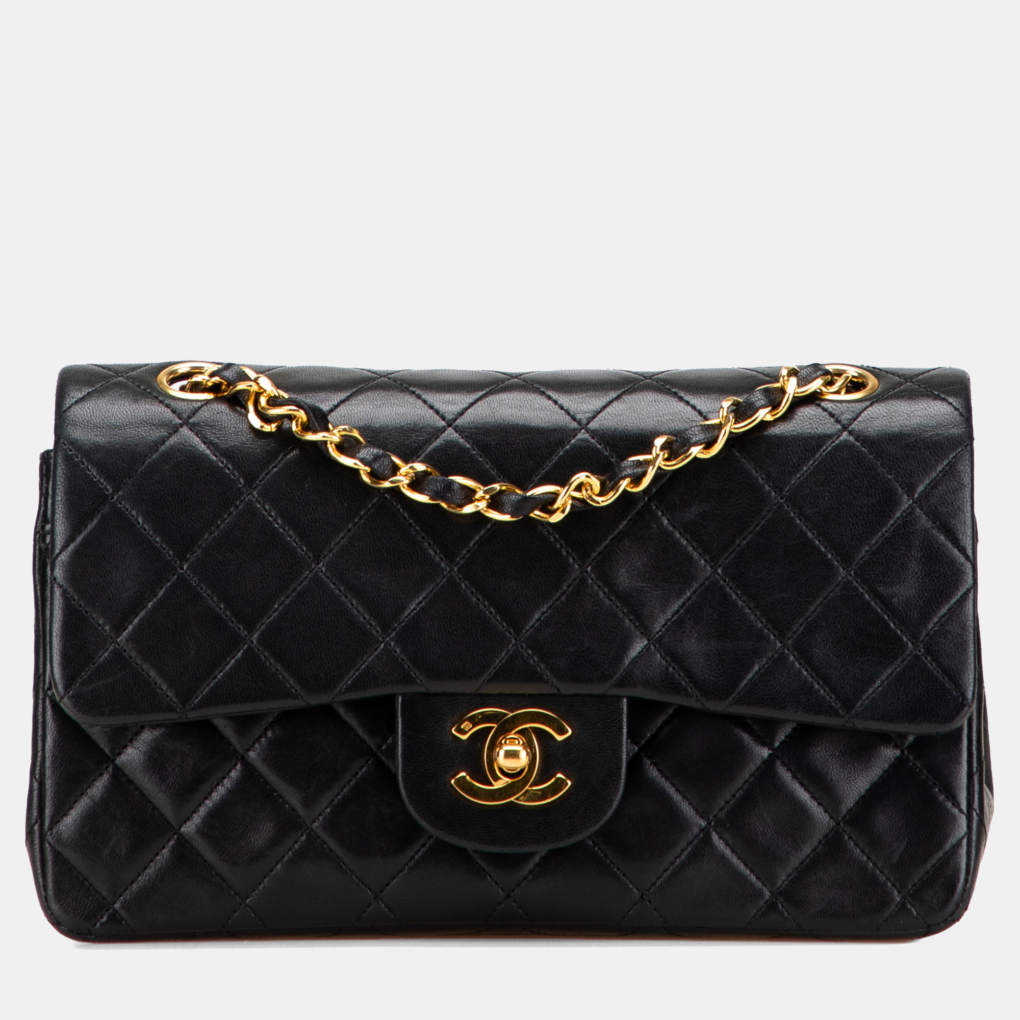 

Chanel Black Small Classic Lambskin Double Flap
