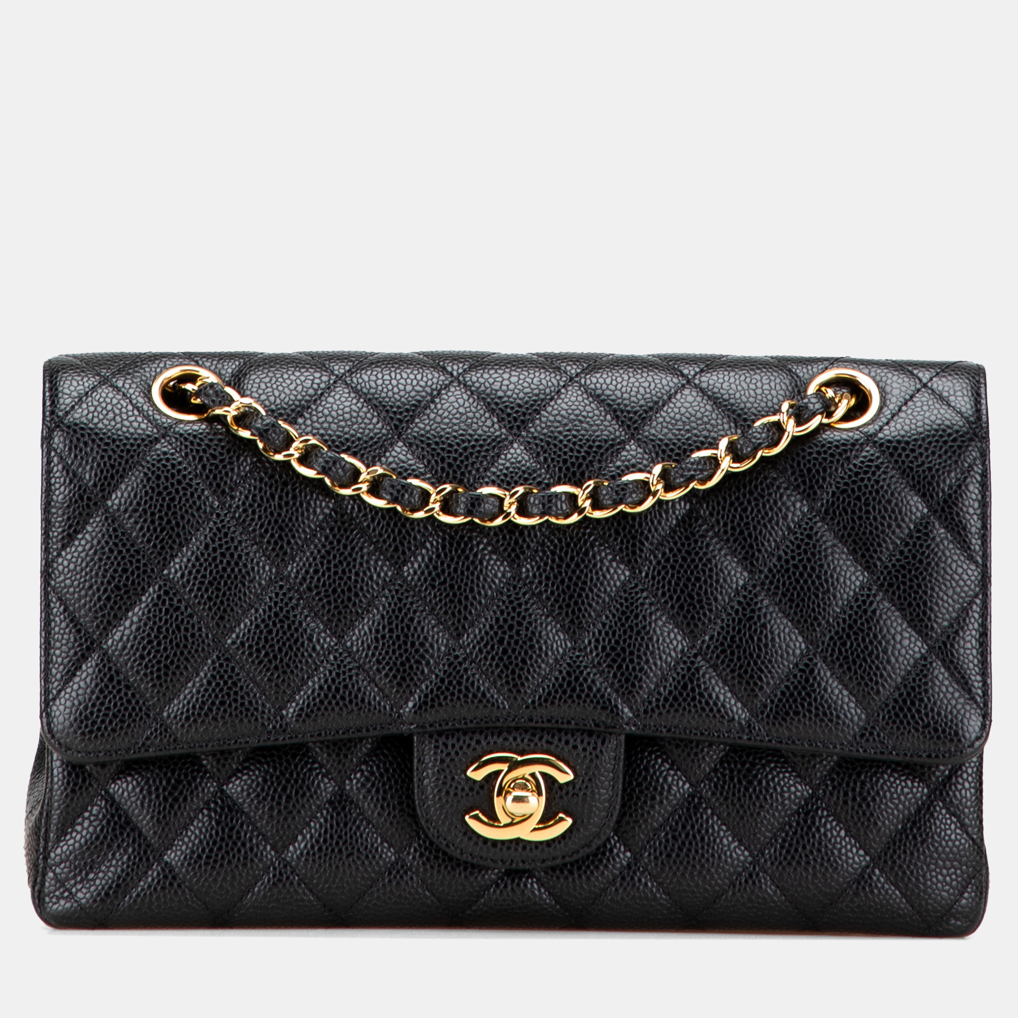 

Chanel Black Medium Classic Caviar Double Flap