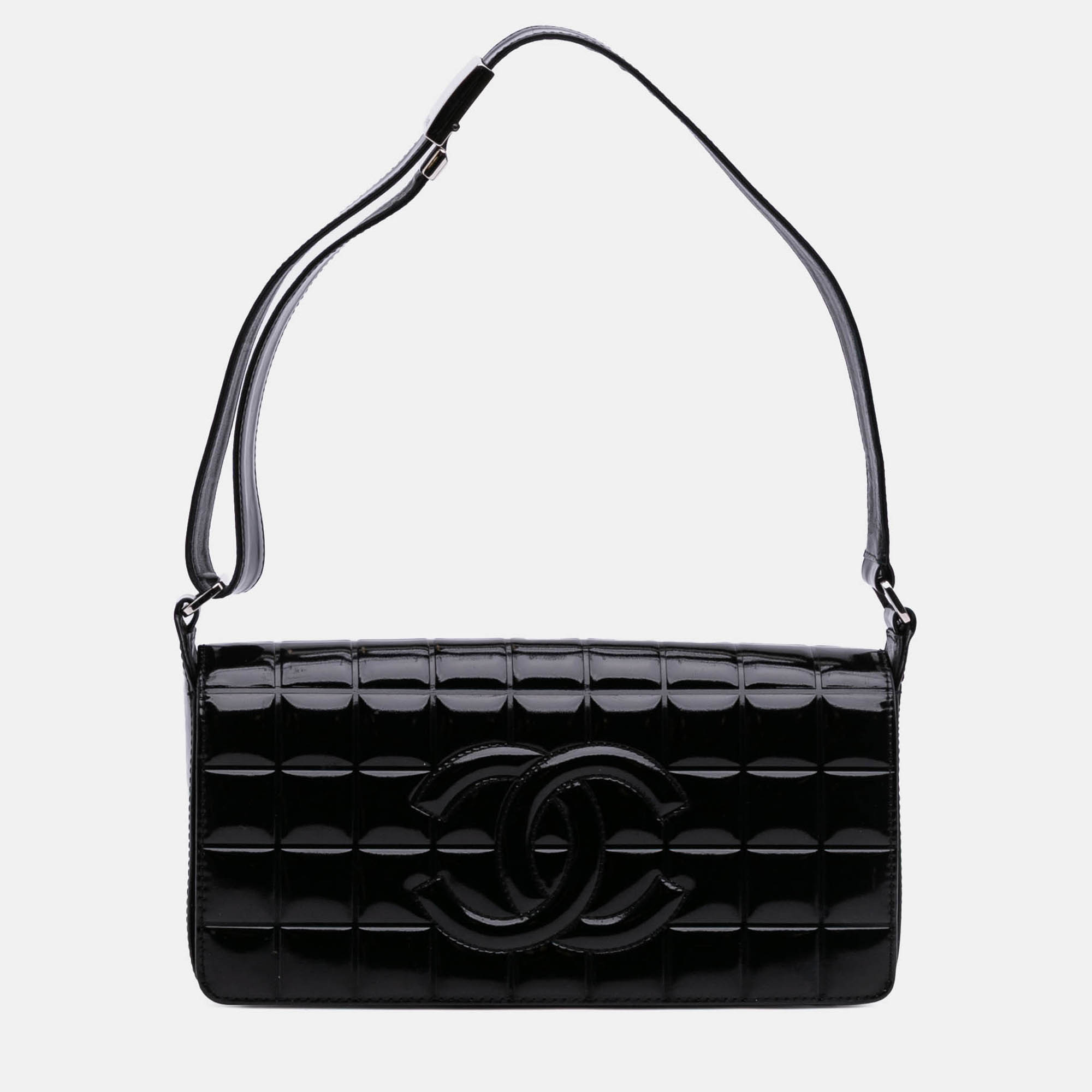 

Chanel Black Chocolate Bar Patent Flap