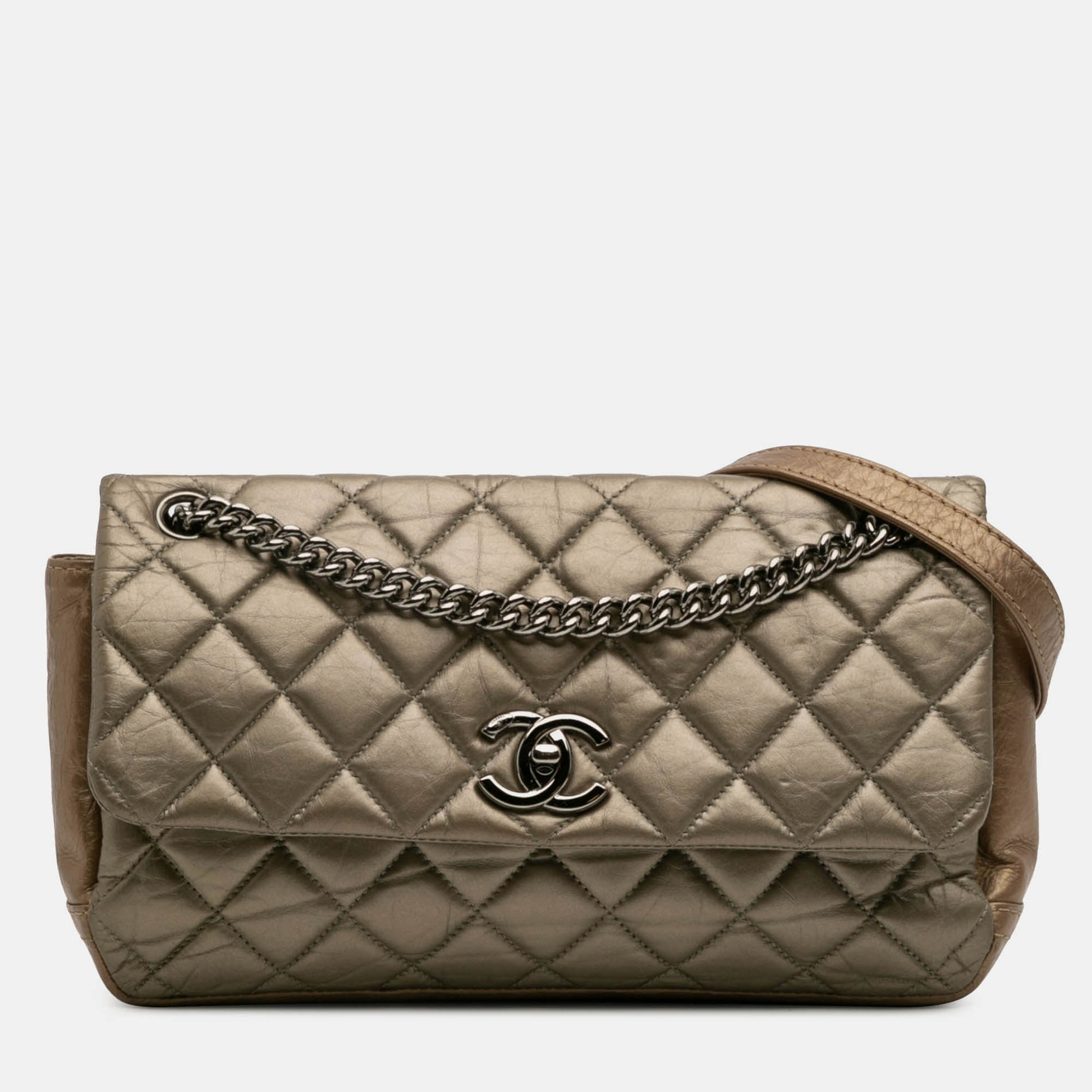 

Chanel Brown Small Aged Calfskin Lady Pearly Flap